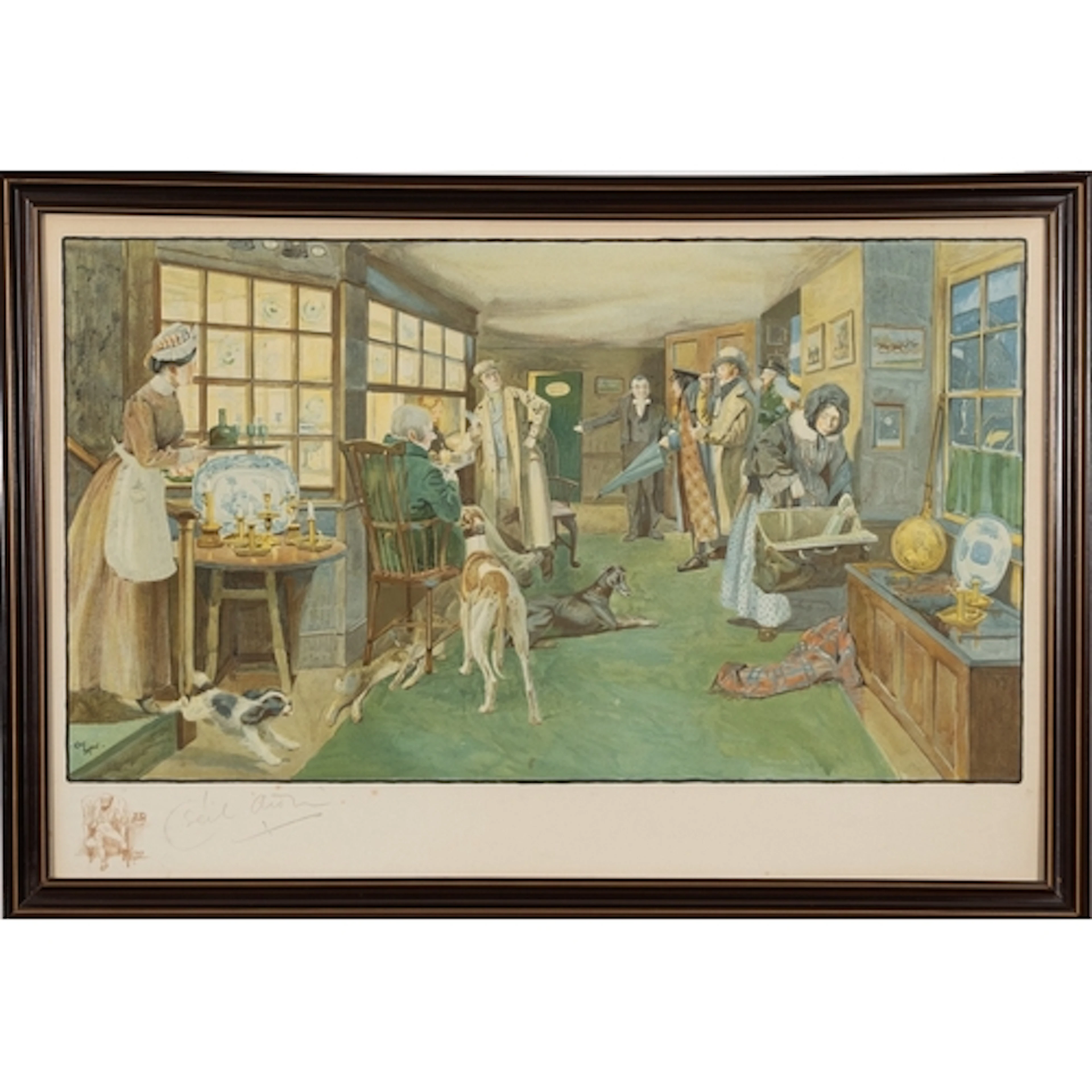 After Cecil Aldin (1870-1935) - 'The Bell Inn' from the Old...