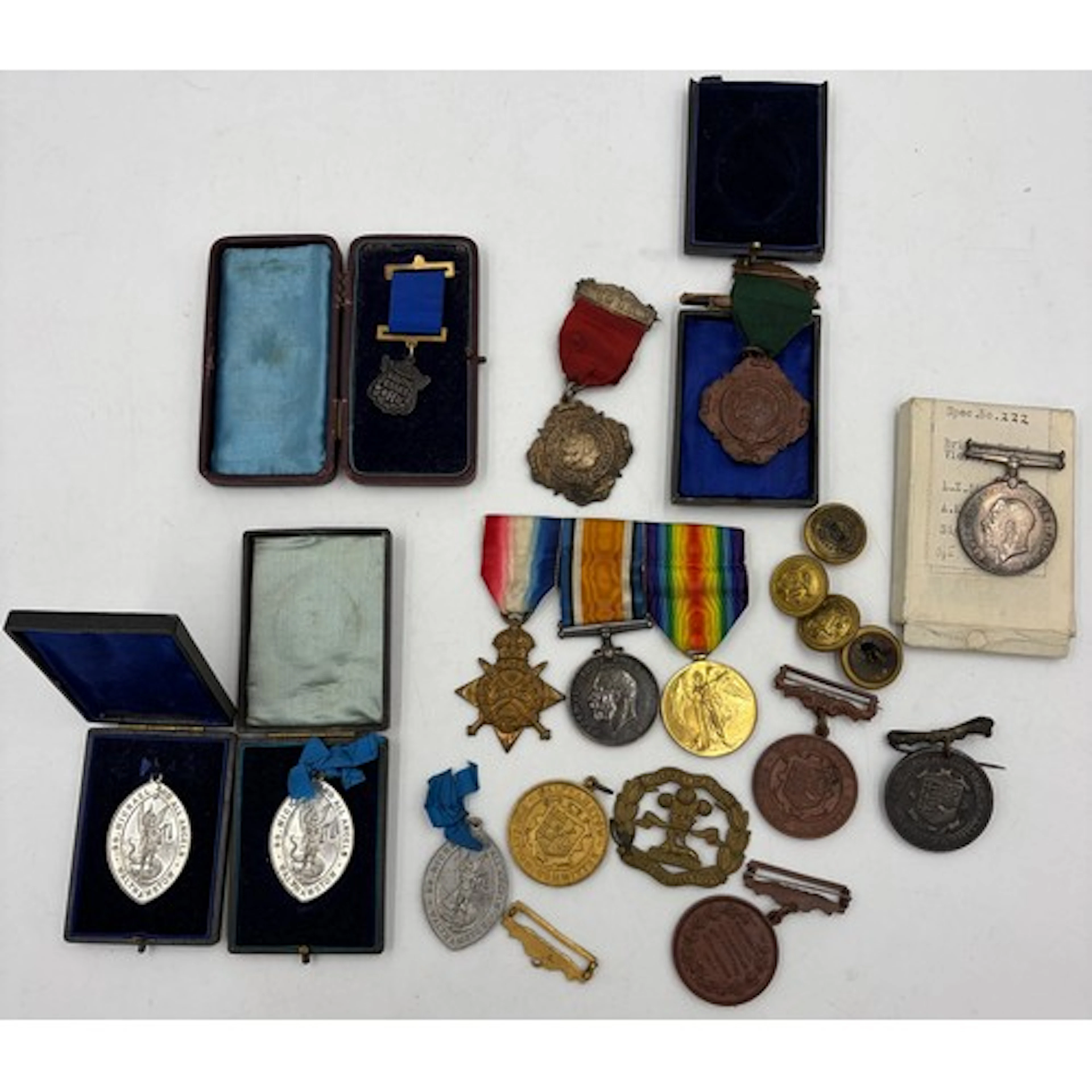 Collection of medals to include 2209 Pte H E Bridge 15 Londo...