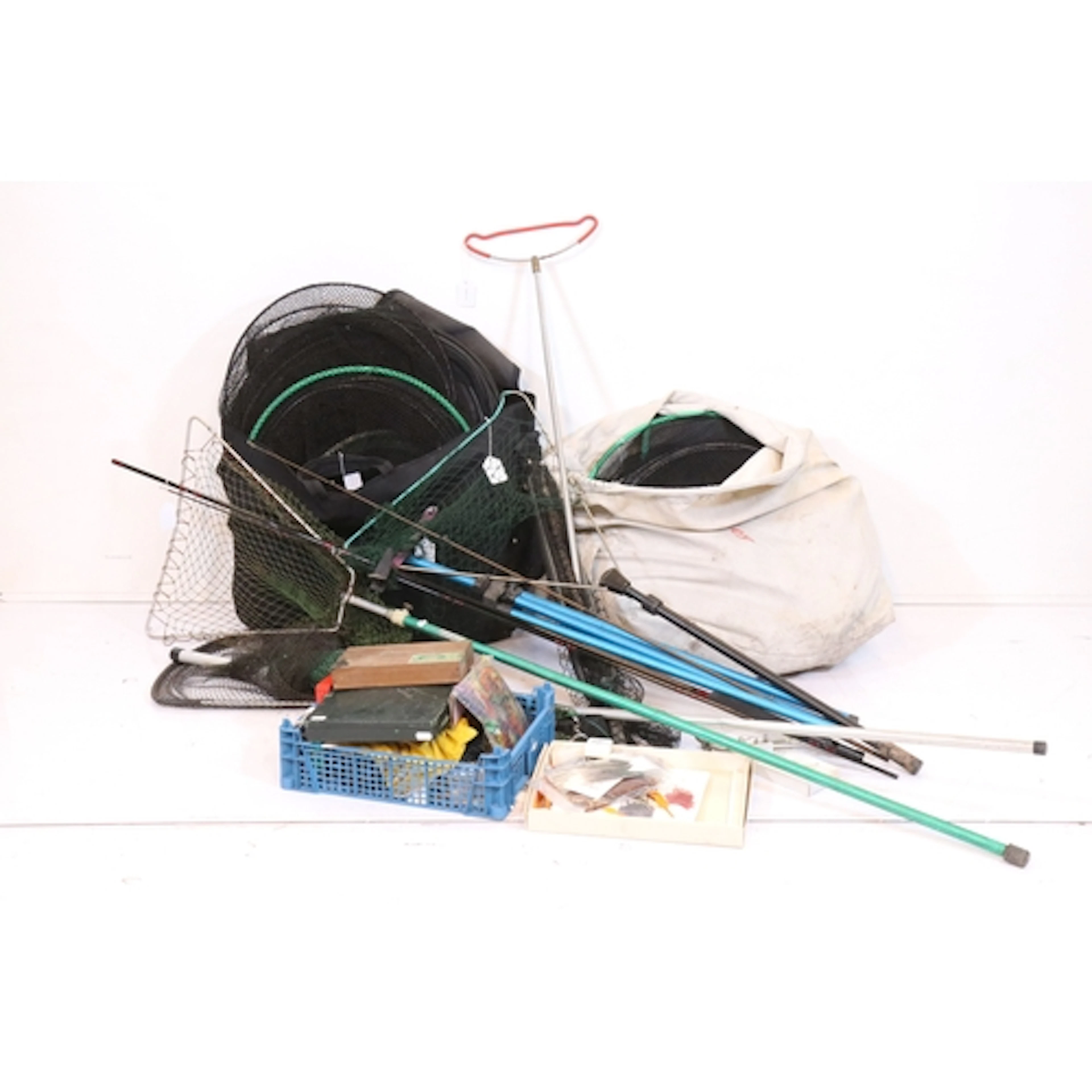 Fishing interest - Large collection of fishing nets together...