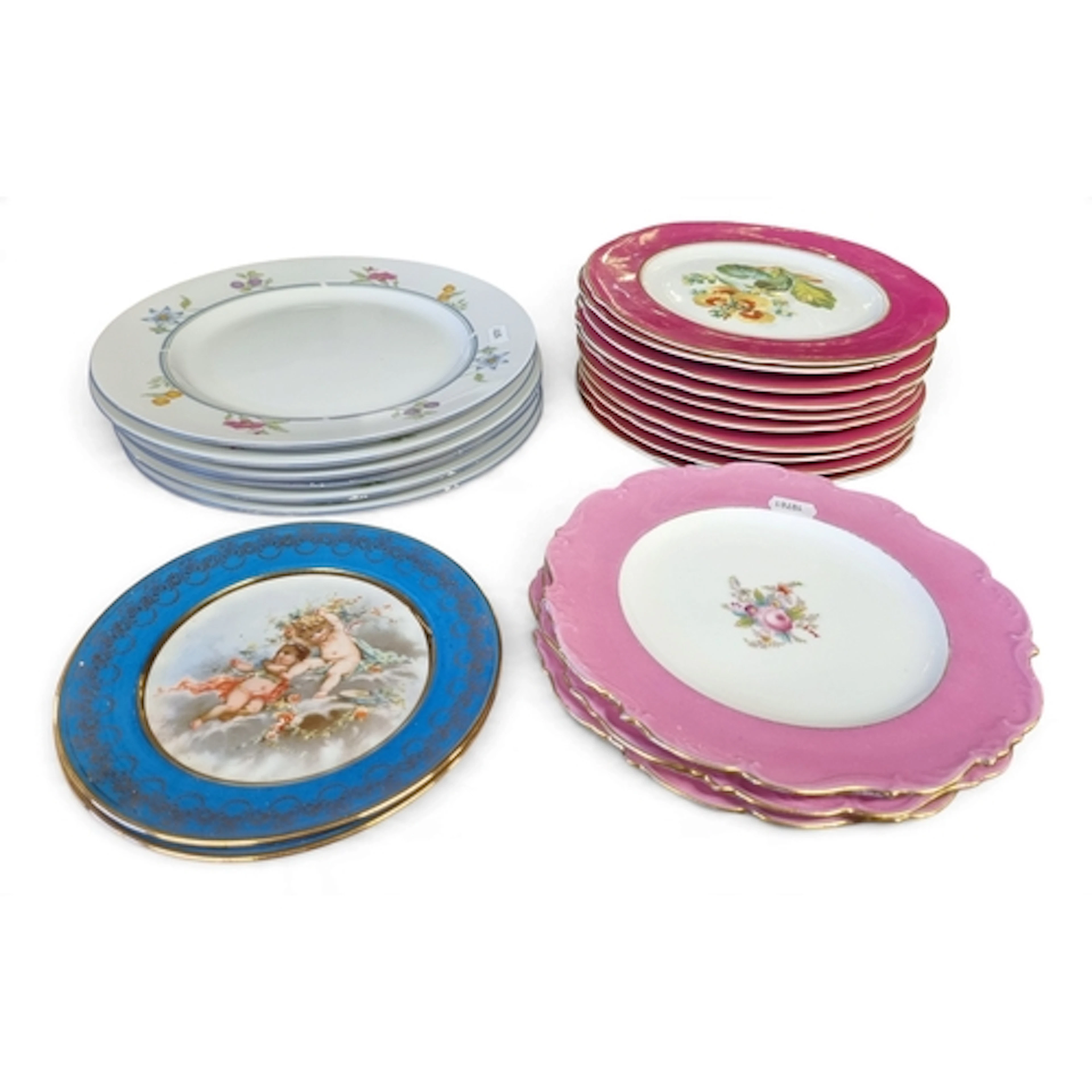 A quantity of 19th Century and later Decorative Plates along...