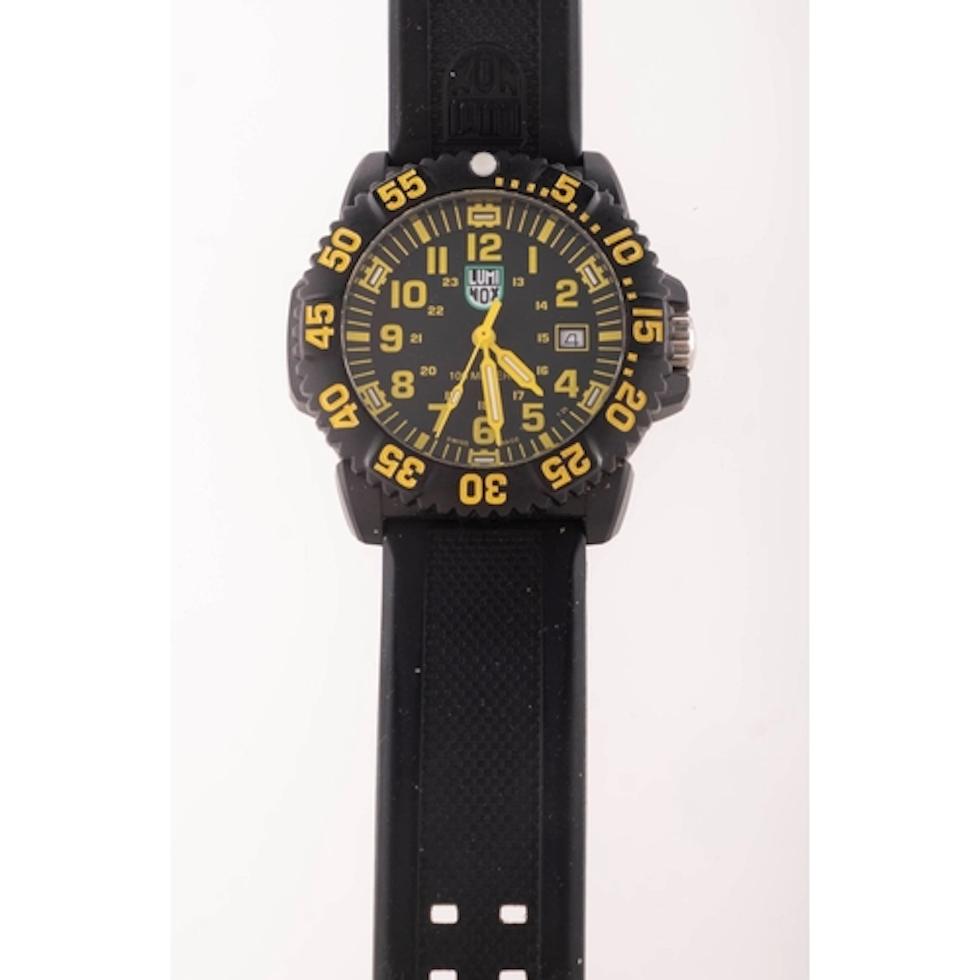 Luminox a gentleman's divers watch the dial with yellow 24-h...
