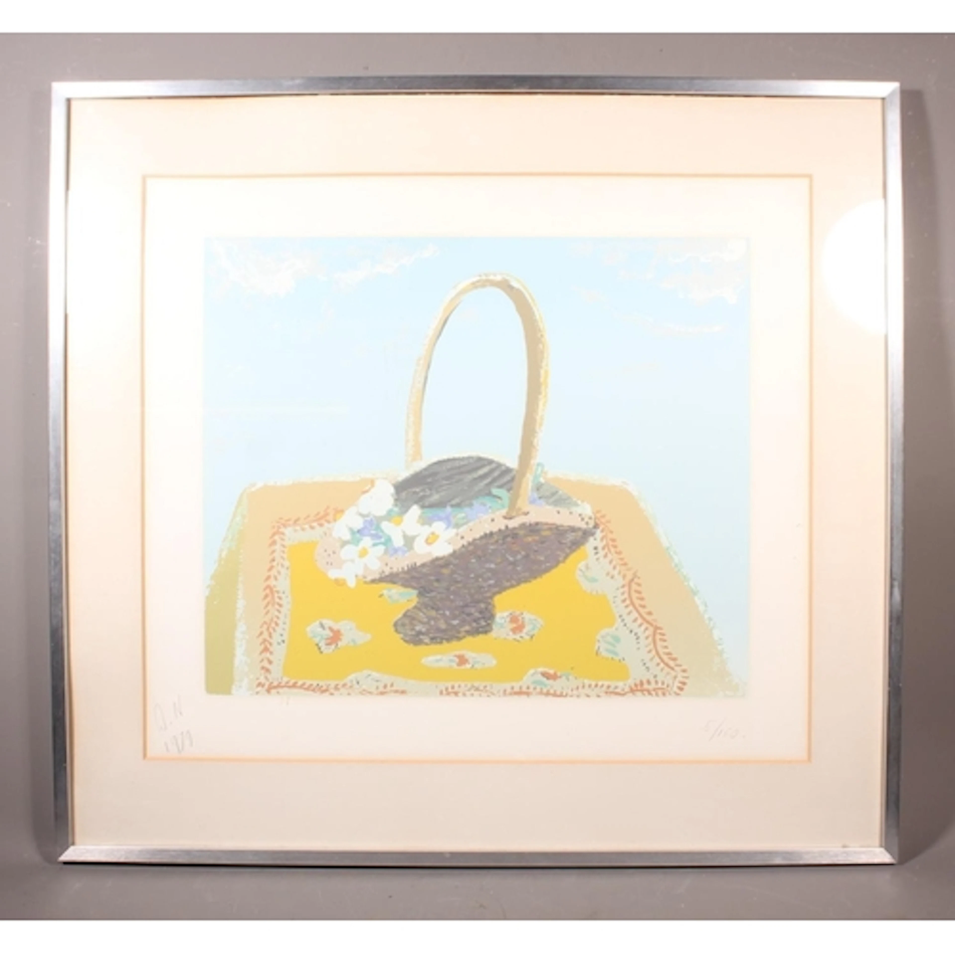 WINIFRED NICHOLSON (British 1893-1981), flower basket, ...