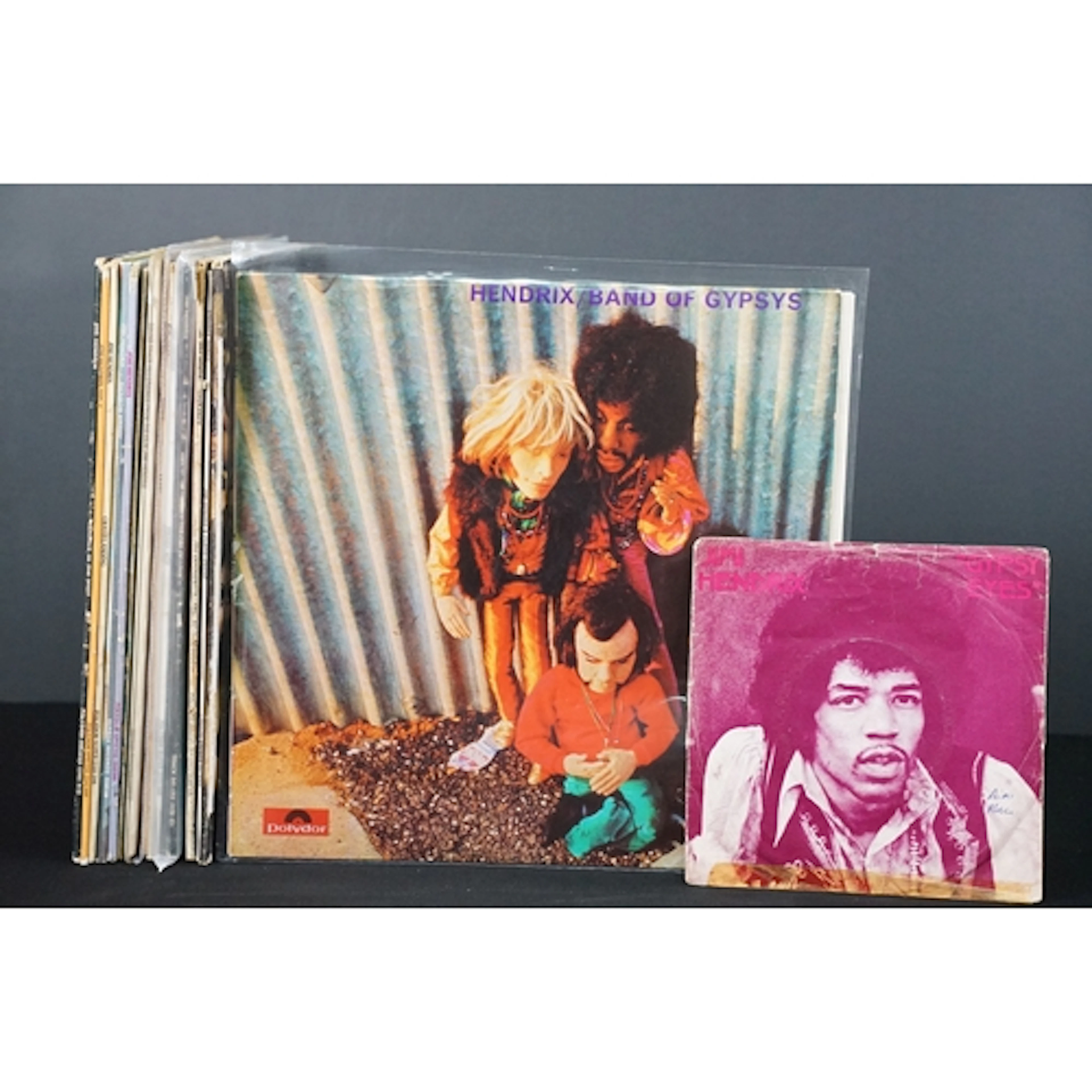 Vinyl - 16 Jimi Hendrix LPs, 1 7" and a sheet music book to ...