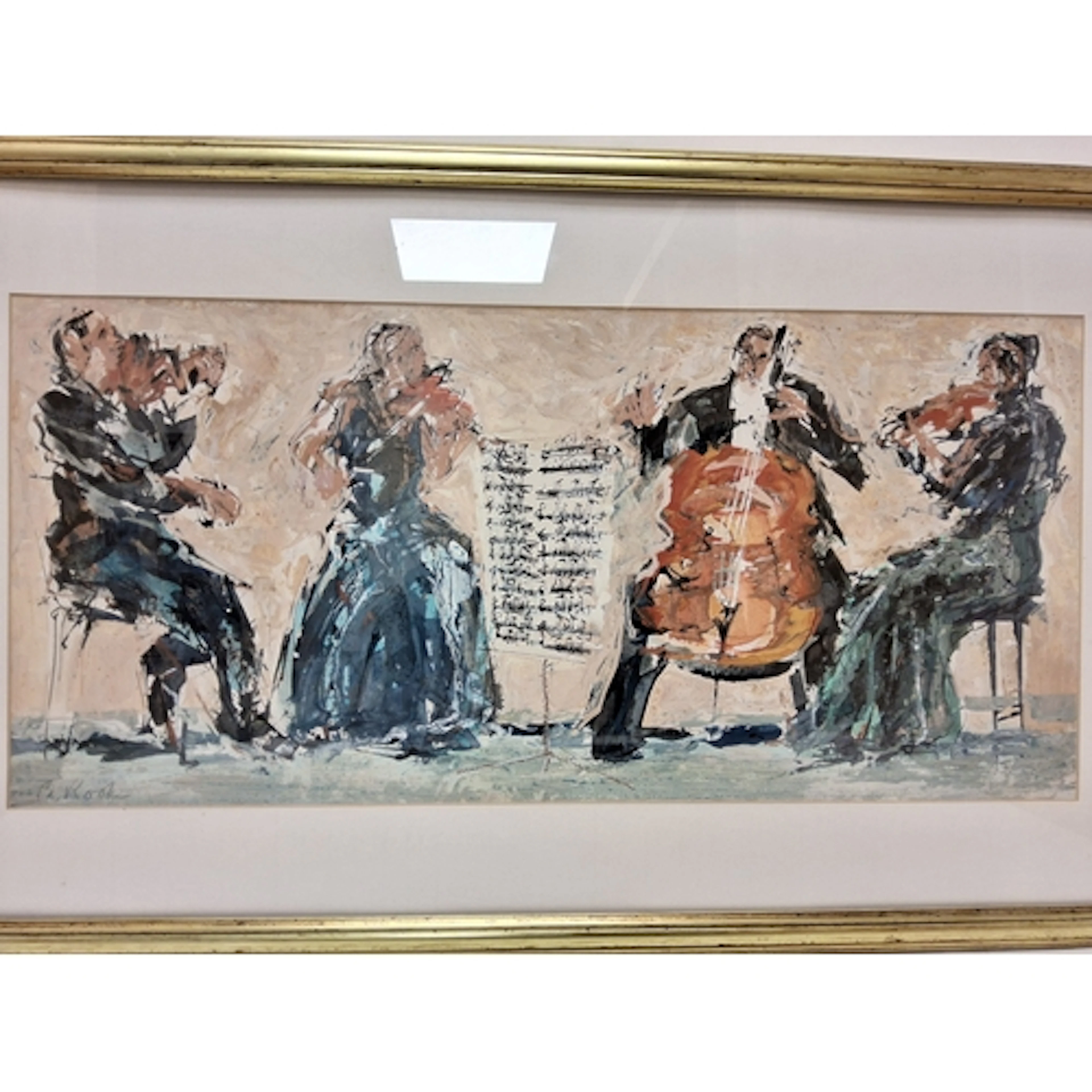 BERNARD ROOKE (BRITISH 1938) MUSICAL QUARTET, a seated strin...