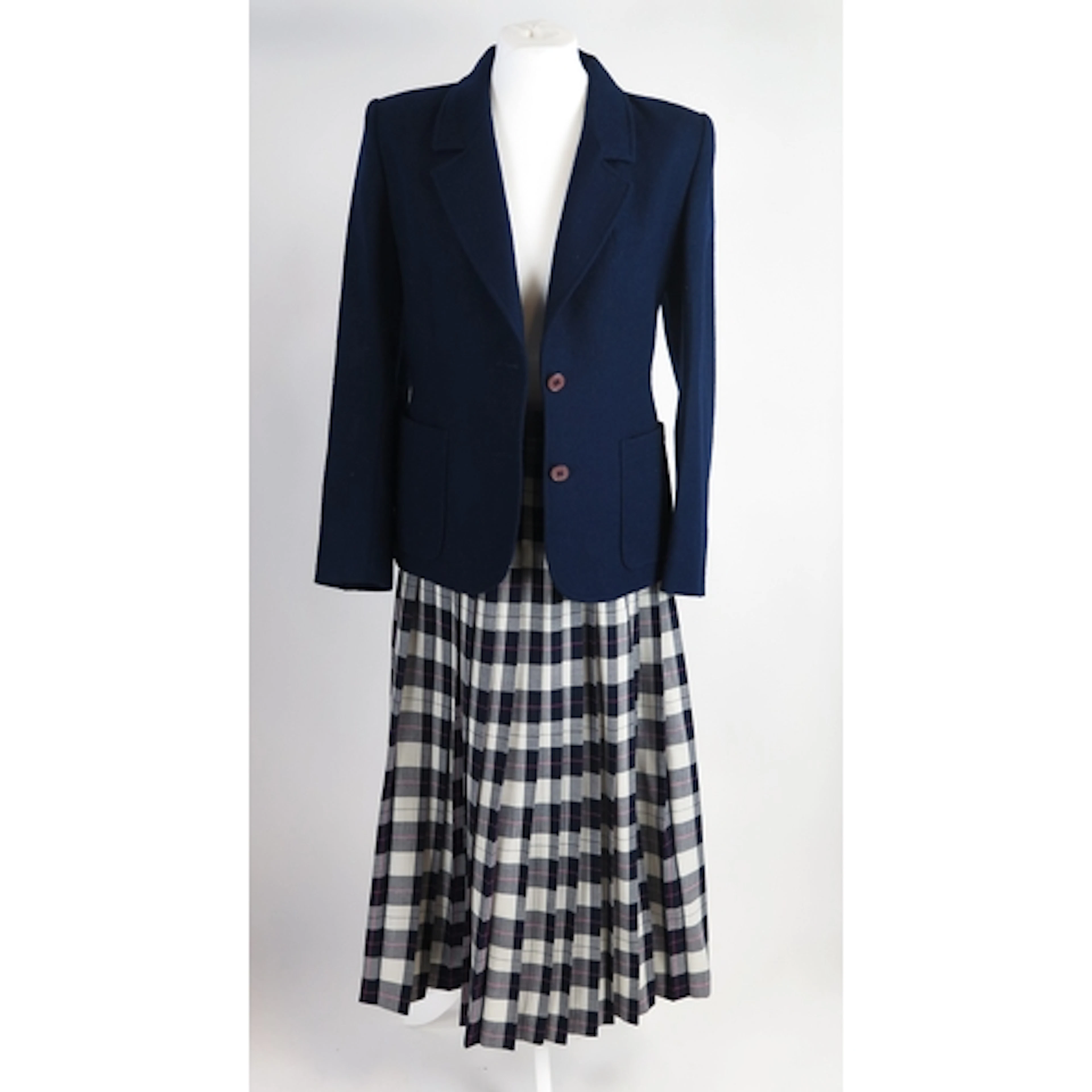 Jaeger - assorted vintage lady's clothing in navy blue, incl...