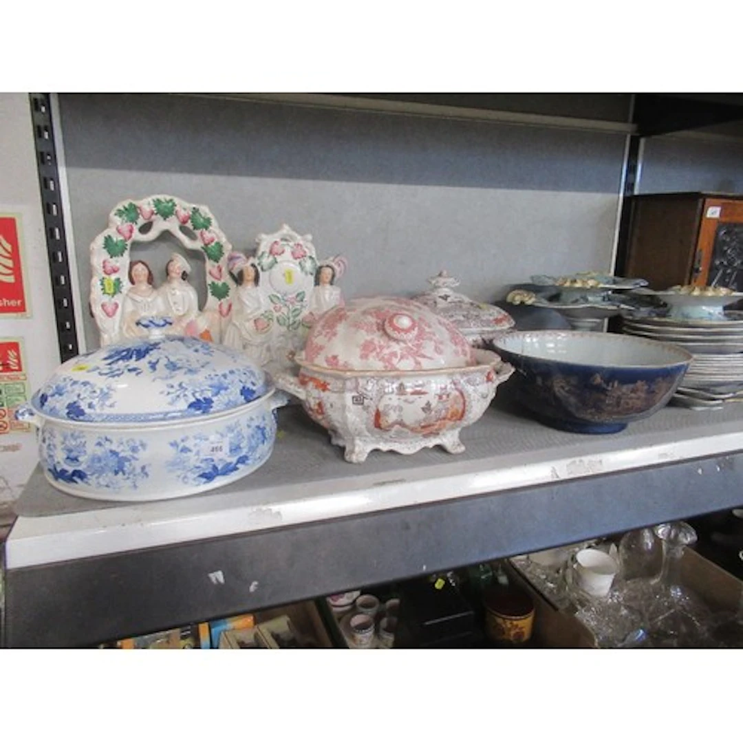 A collection of 19th century porcelain to include Staffords...