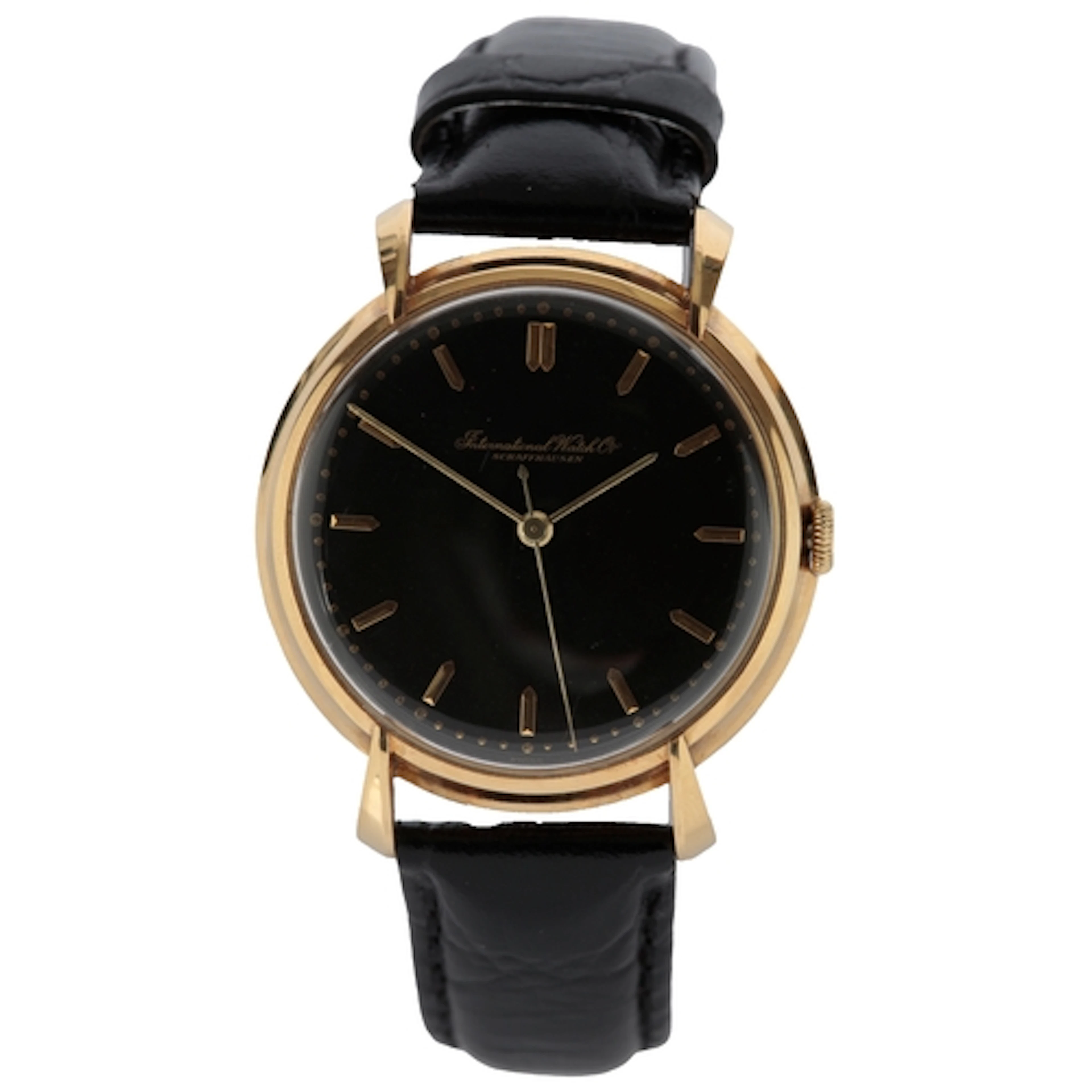 A gentleman's 18ct gold International Watch Company manual w...