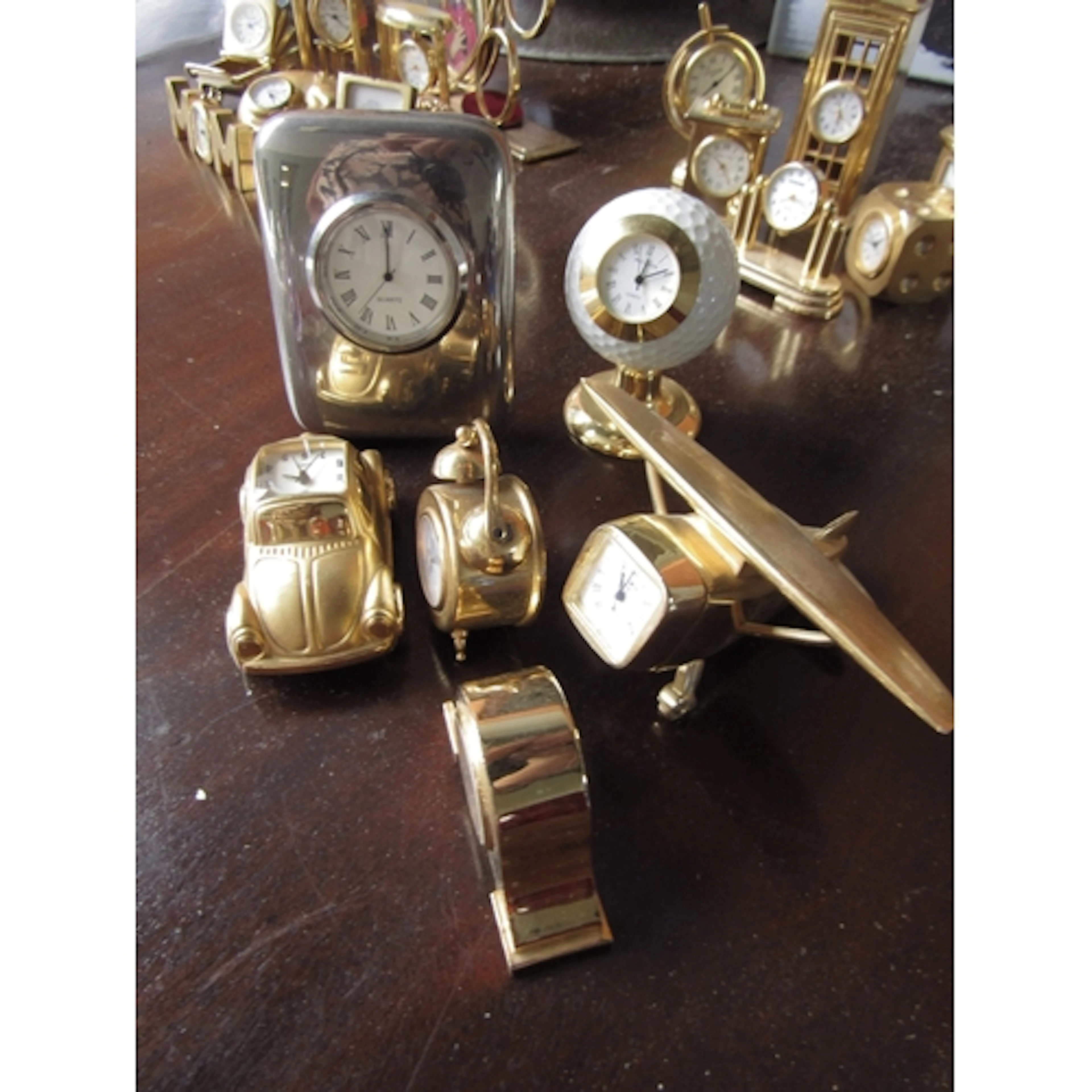 Collection of Various Ormolu Mounted Miniature Form Clocks Q...