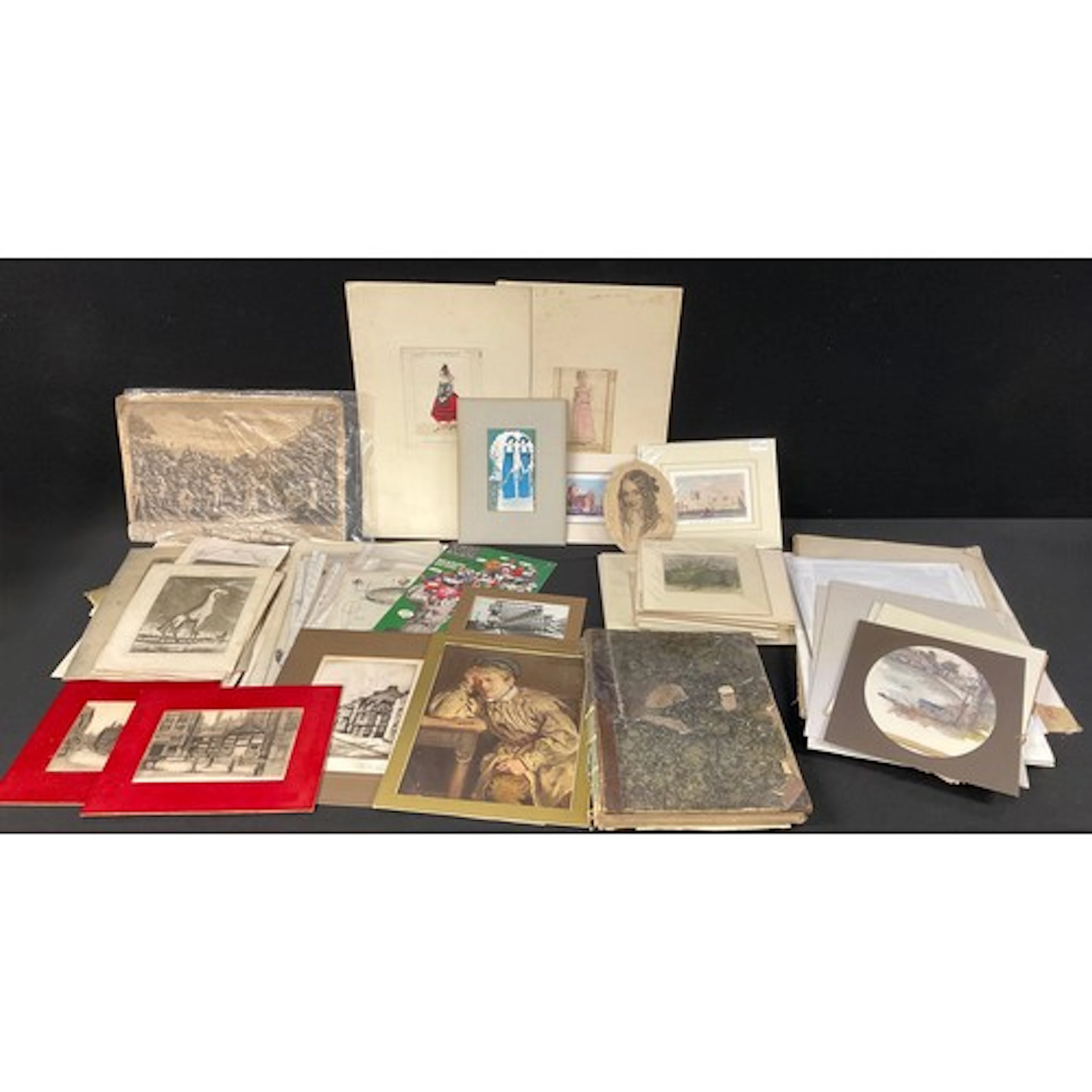 A collection of 18th century and later engravings and other ...