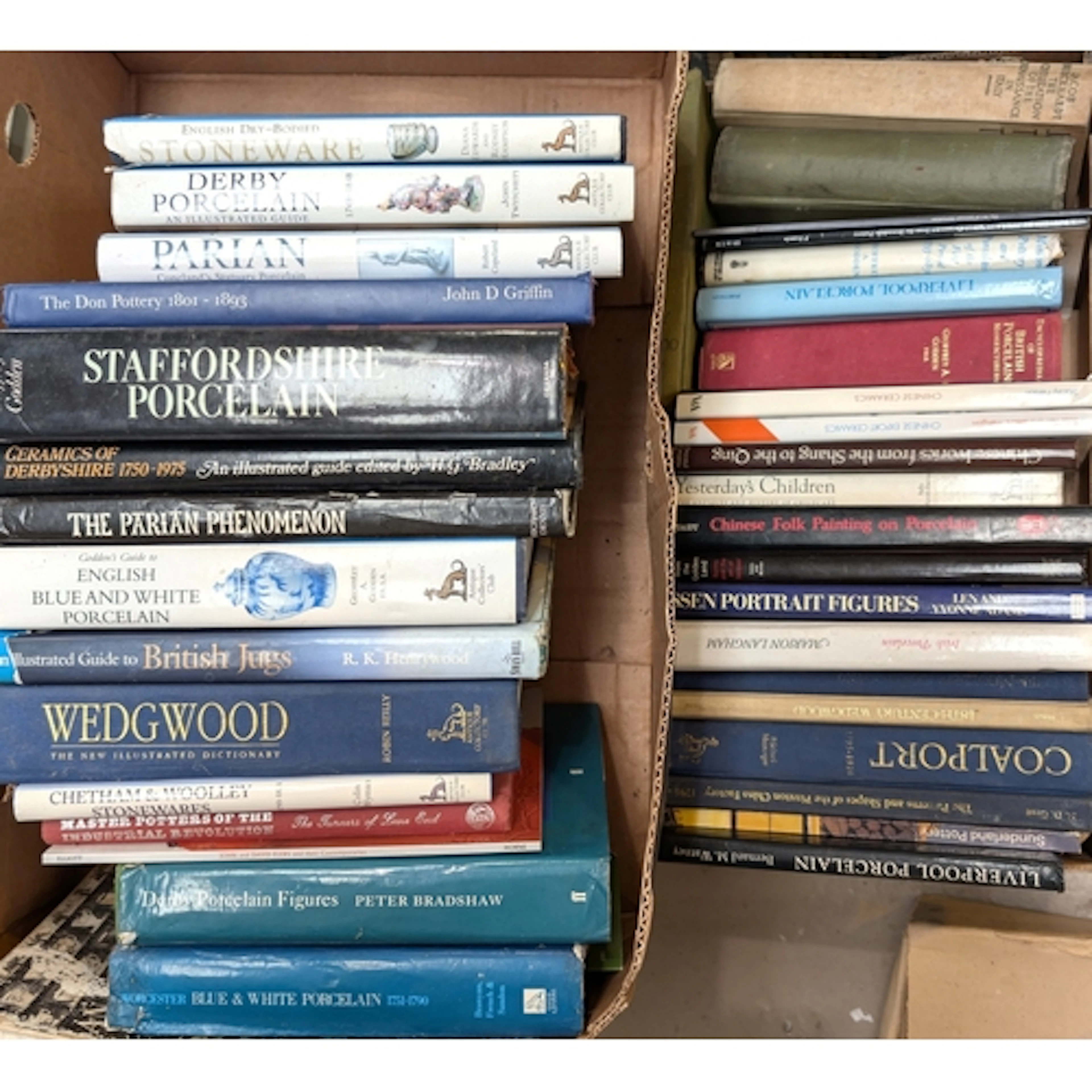 Books on Meissen porcelain, English and other glass other si...