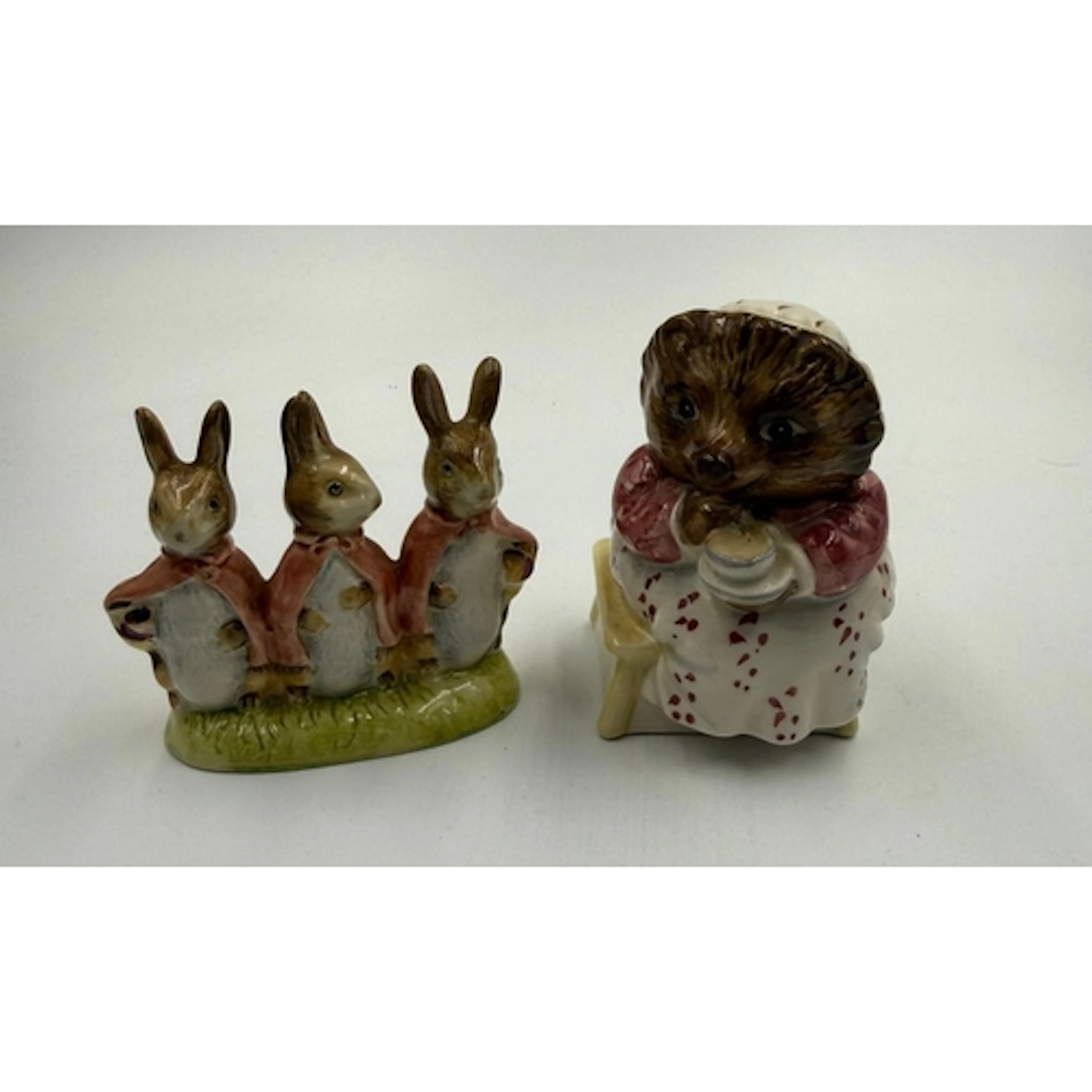 Two Royal Albert Beatrix Potter figures: Mrs Tiggy Winkle an...