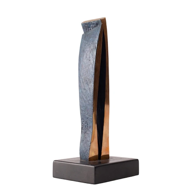 *Margaret Lovell [B 1939], abstract upright form; bronze, wi...