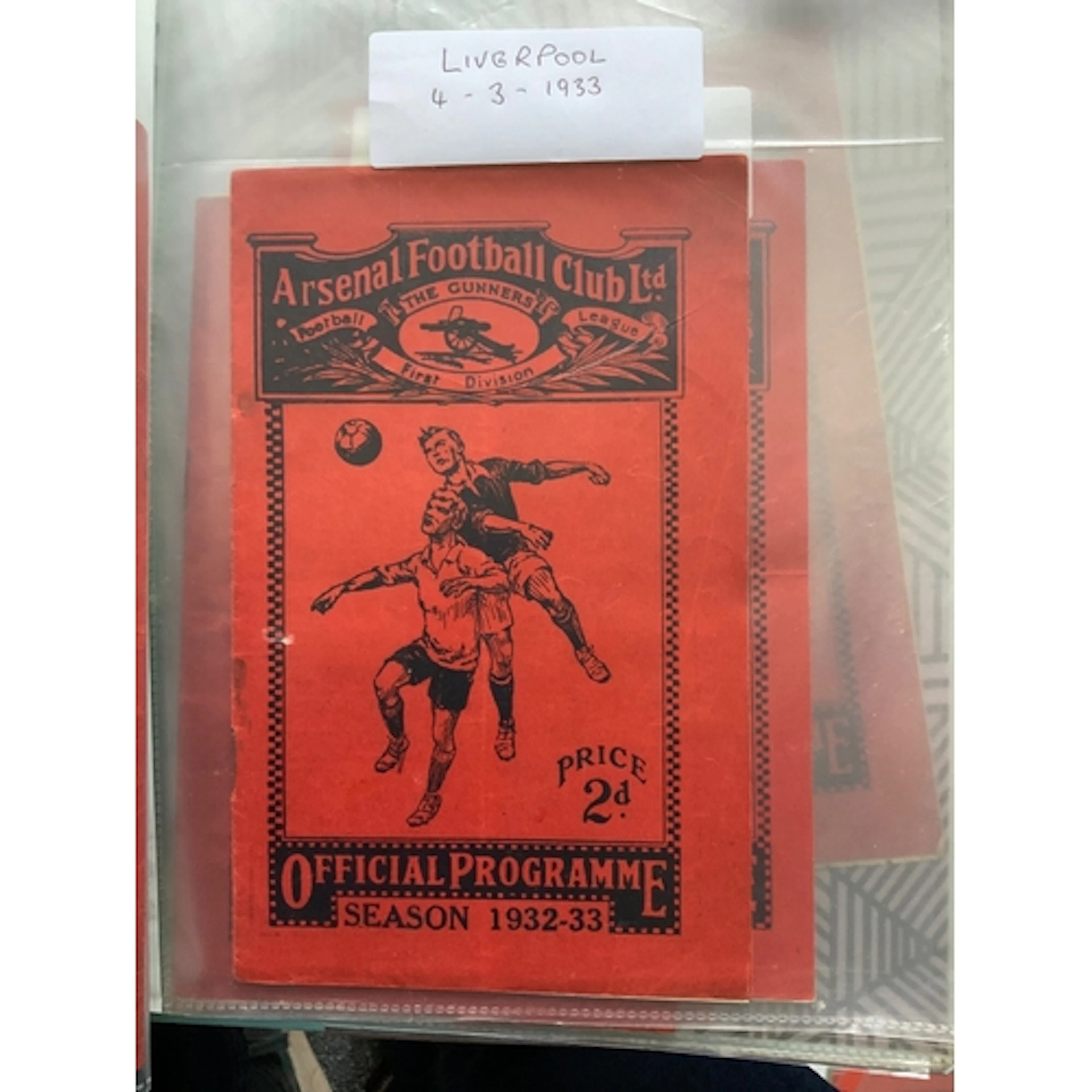 Arsenal 1932 - 1933 Home Football Programmes: All 21 league ...