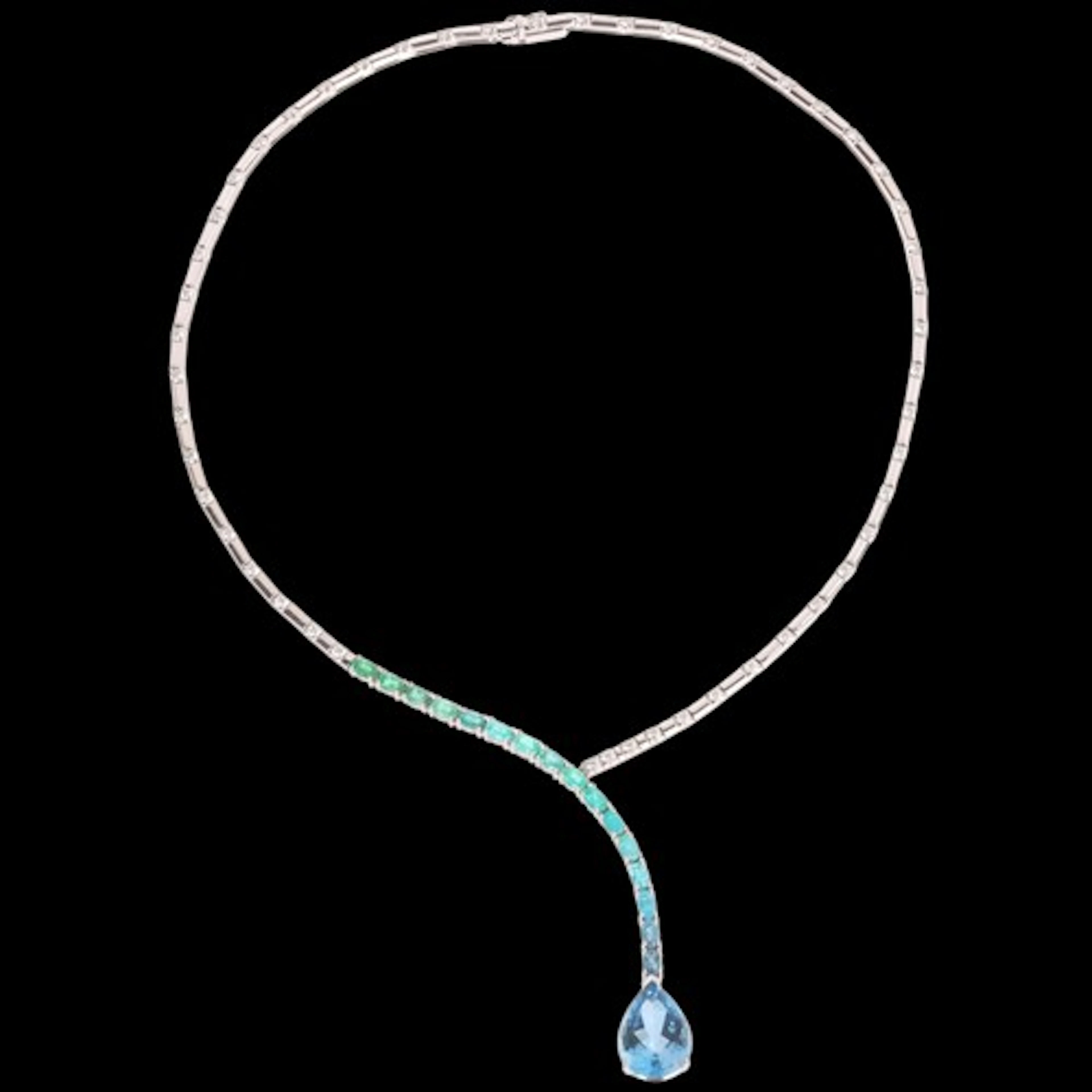 CARL BUCHERER - a fine 18ct white gold Santa Maria aquamarin...