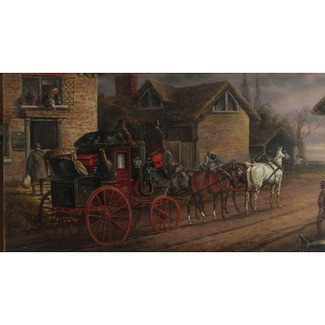 Manner of John Charles Maggs - The York London mail coach, 1...