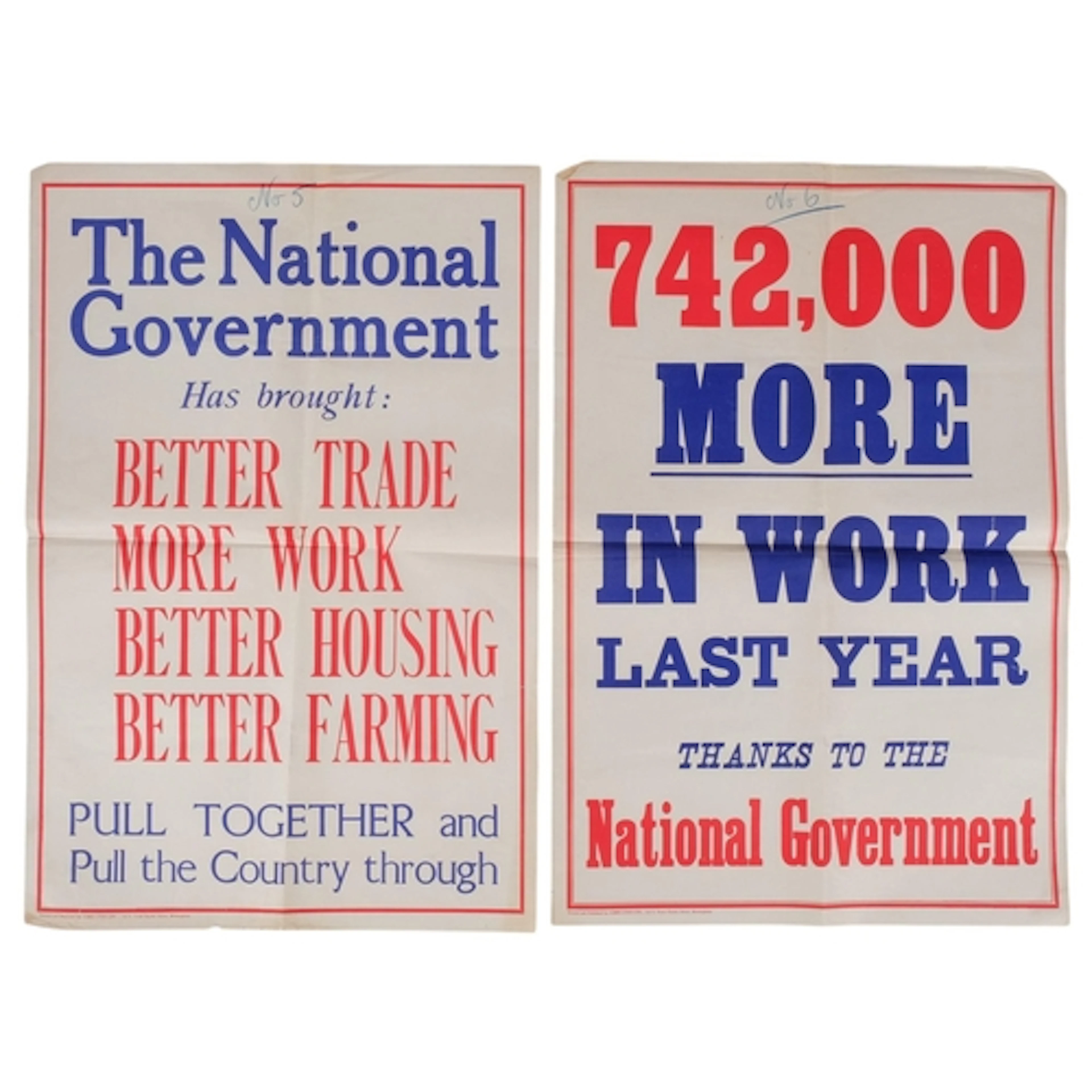 Two early 1930s' British political posters for Ramsey McDona...