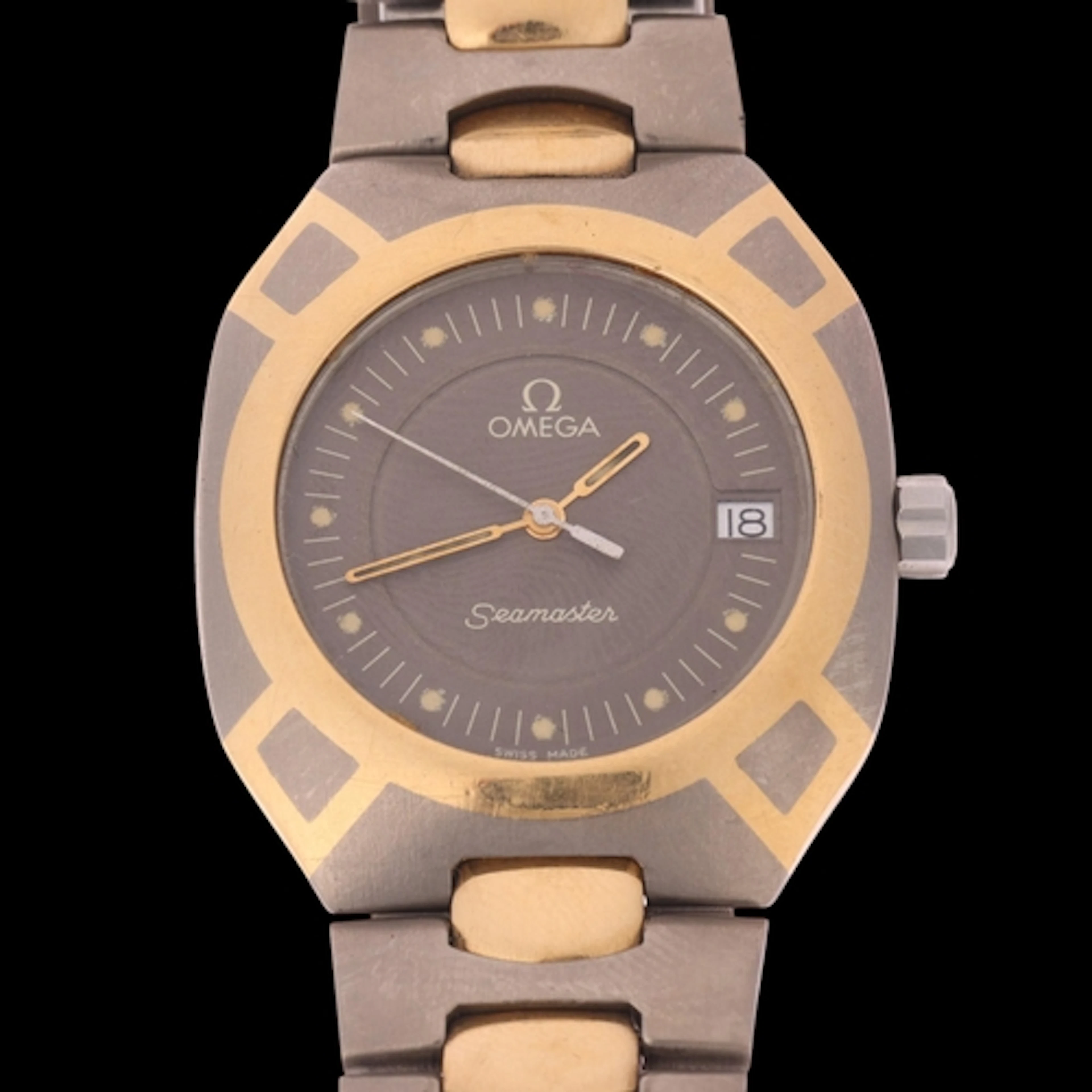 OMEGA - a Vintage bi-metal Seamaster Polaris Titane quartz c...