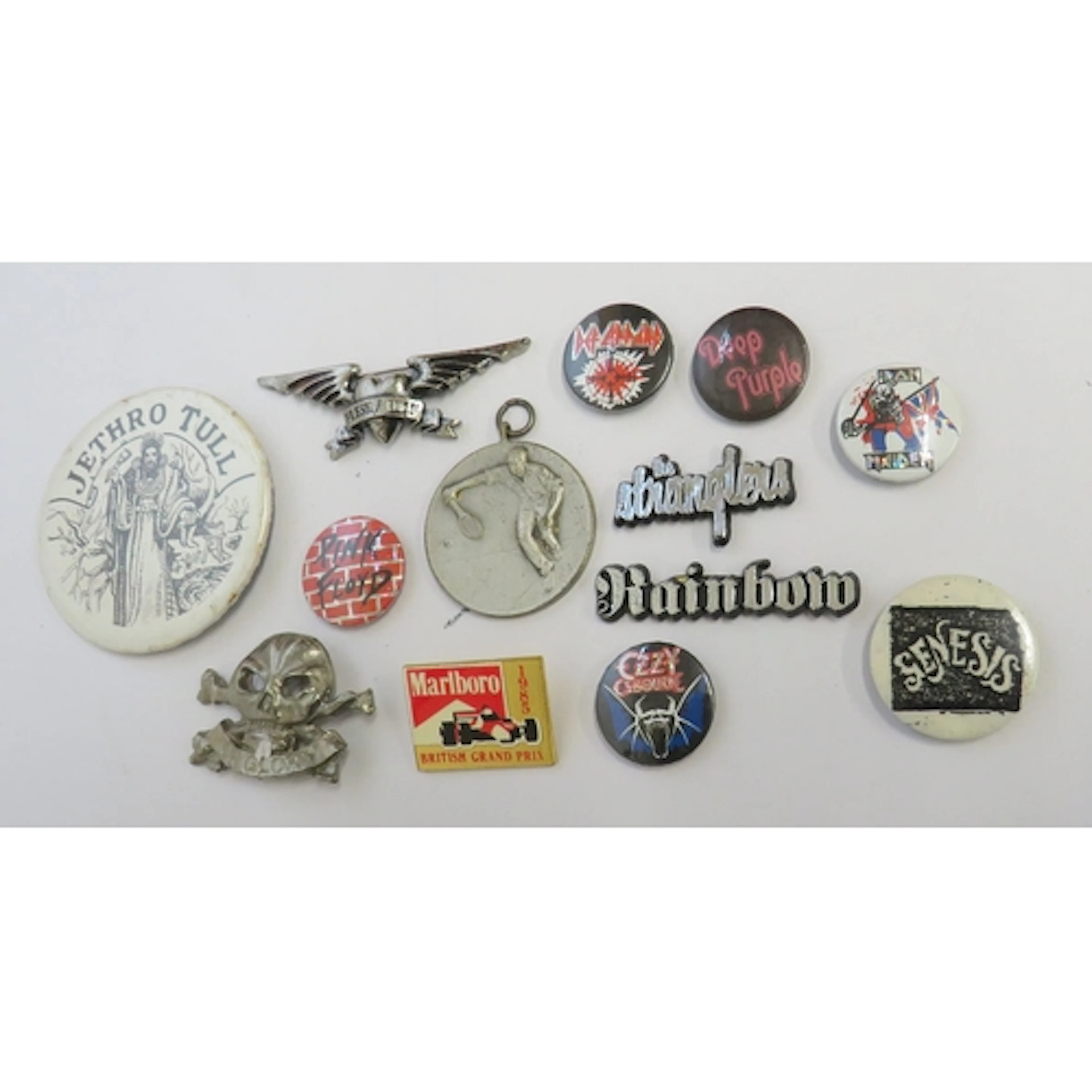 Vintage Pin Badges, mostly rock/music related incl. Jethro T...