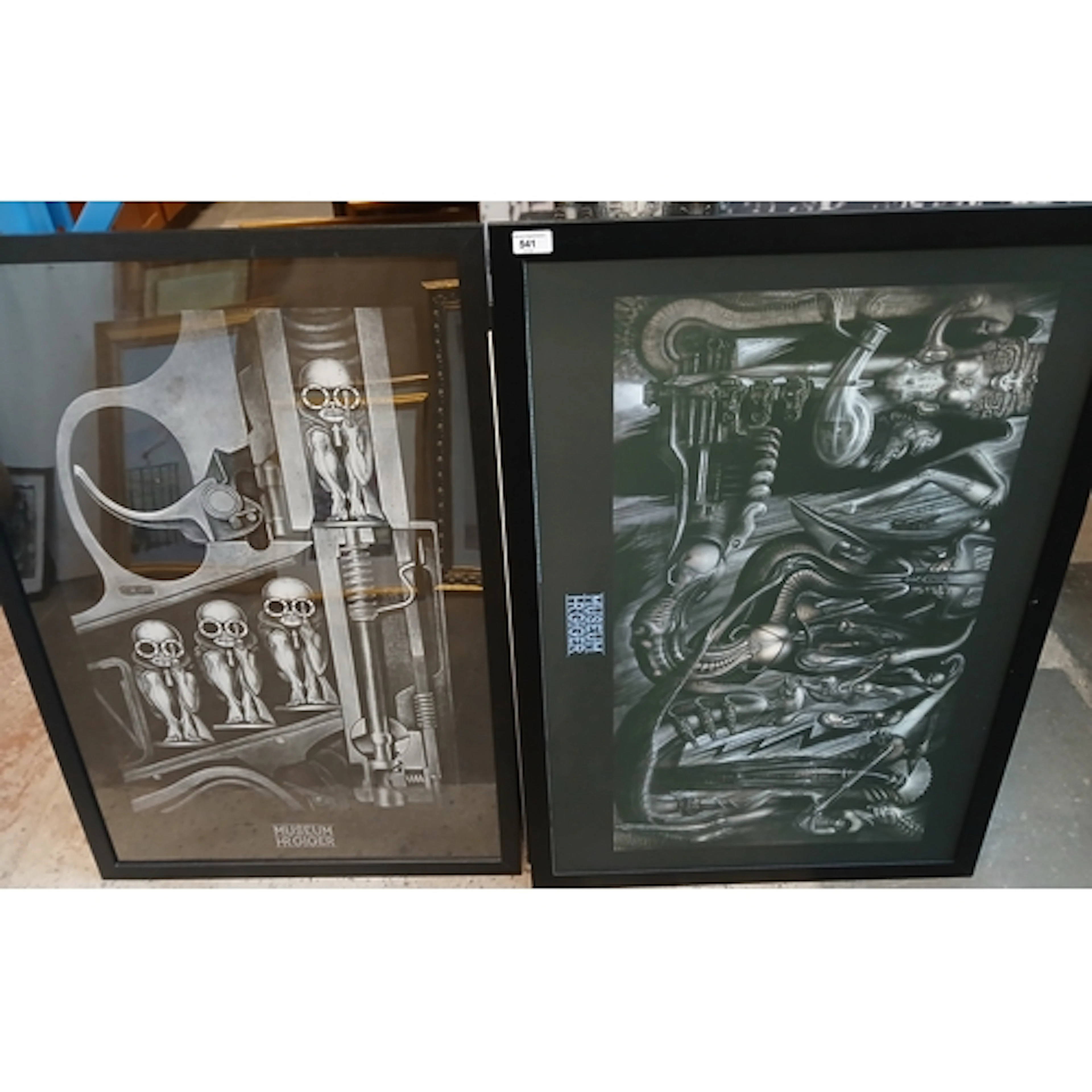 A mixed lot of modern prints including two posters after HR ...