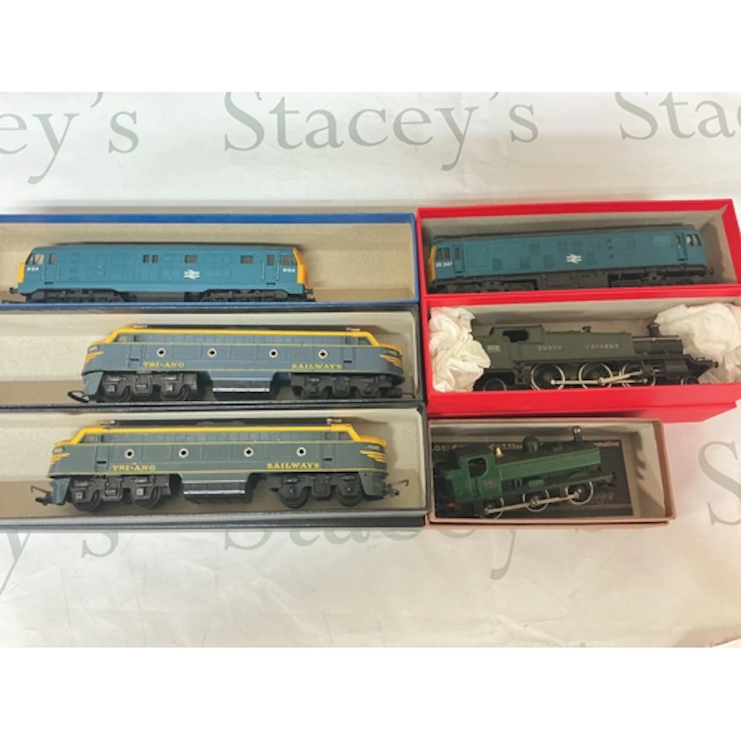 6 x 00 Gauge Locomotives Including Tri-Ang And Hornby. No Re...