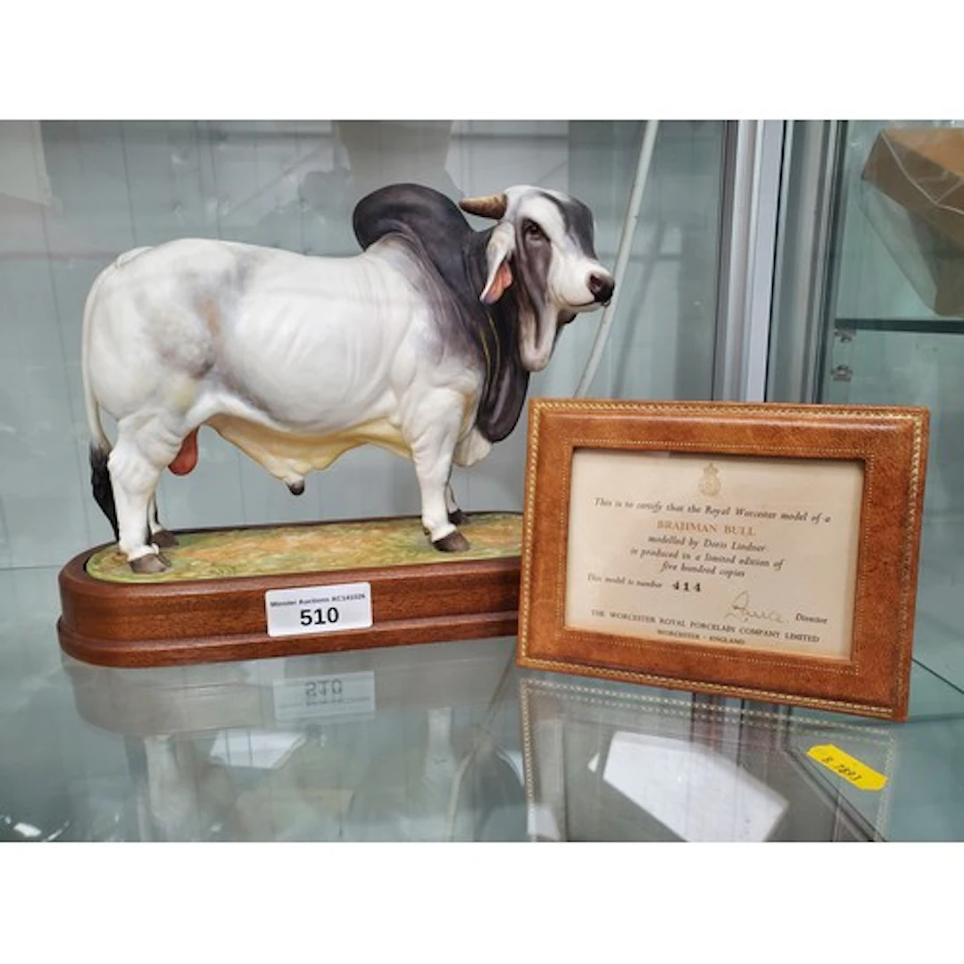 A Royal Worcester model of a Brahman Bull modelled by Doris ...