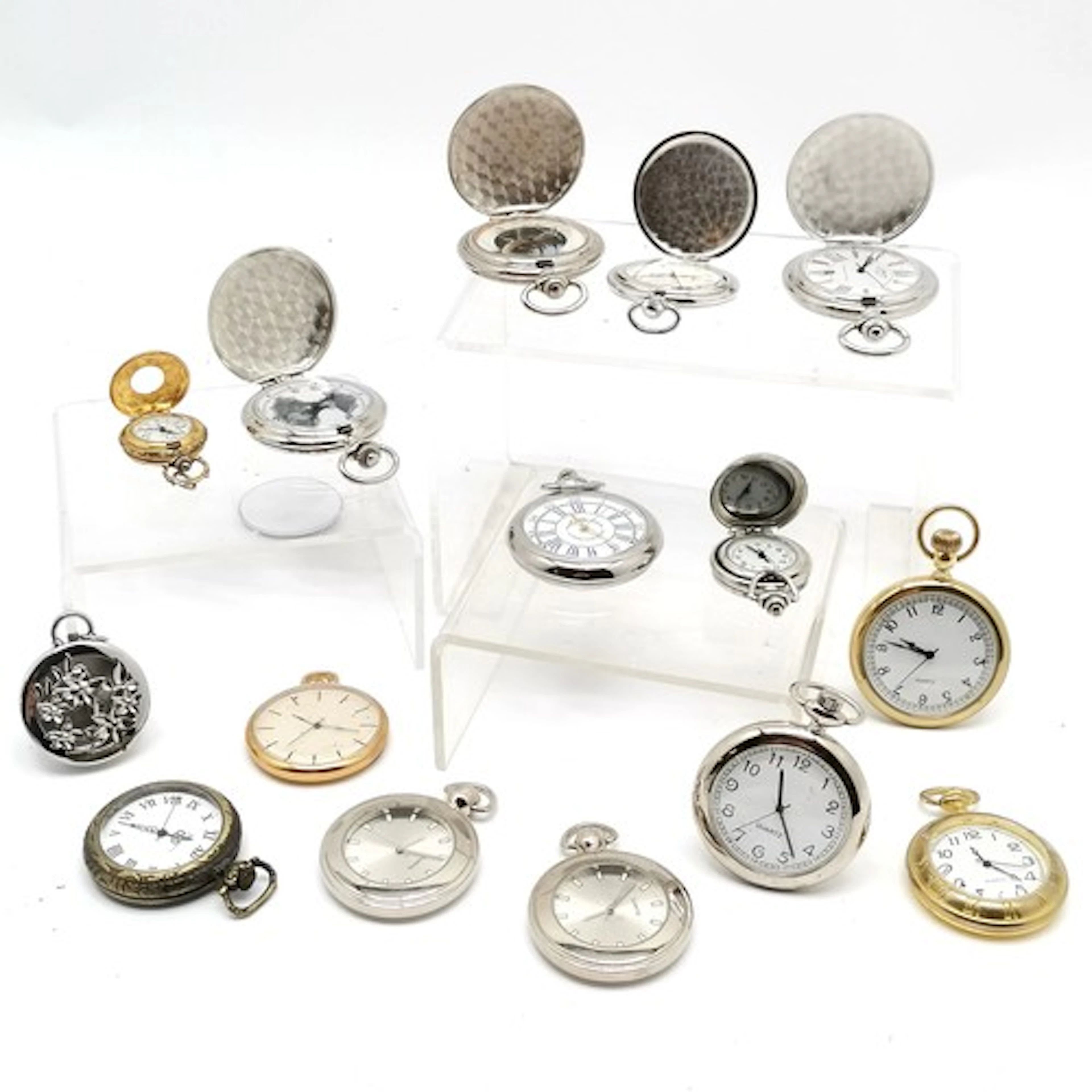 15 x quartz pocket watches inc Nelson, stag, Limit centenary...