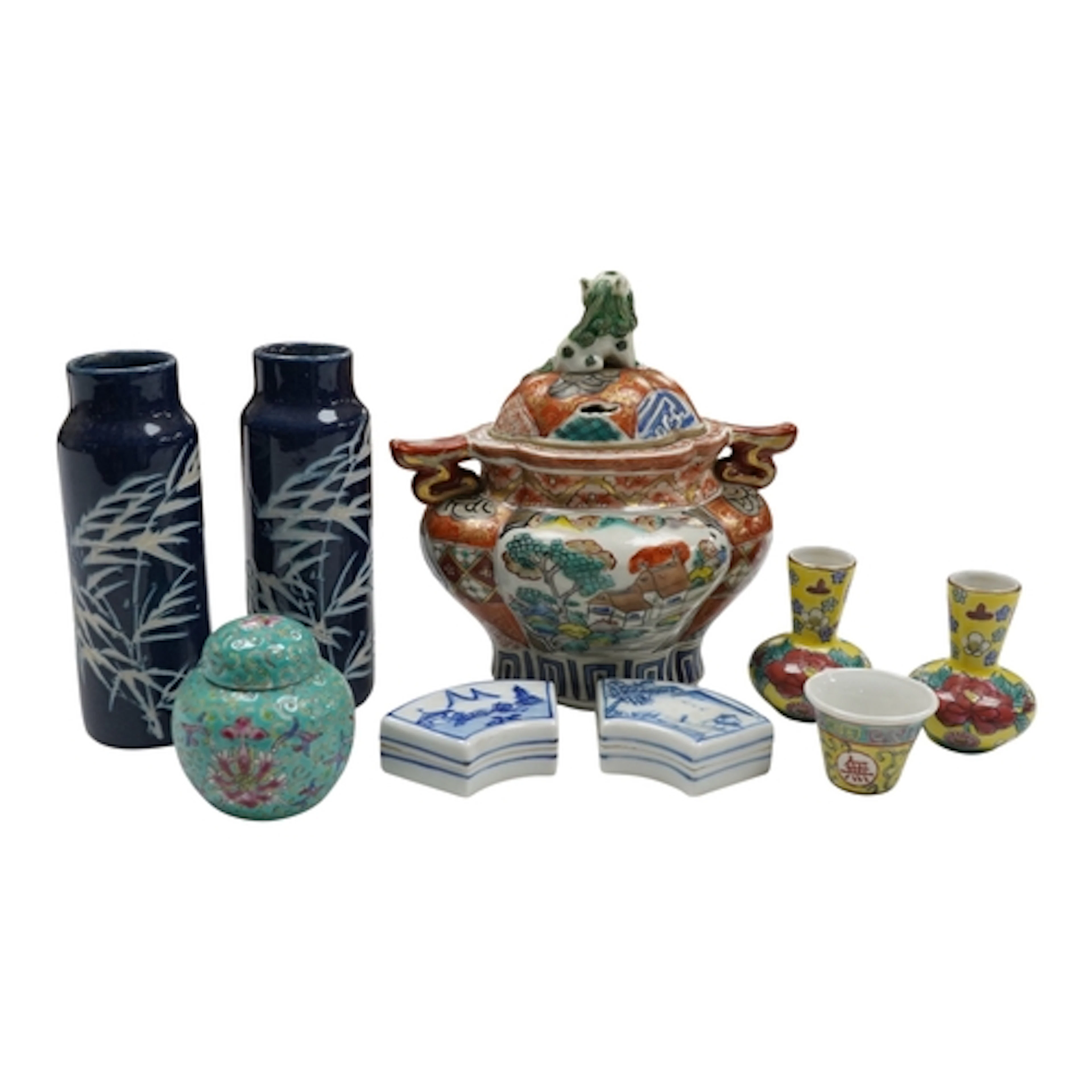 A collection of Japanese and Chinese pottery and porcelain t...