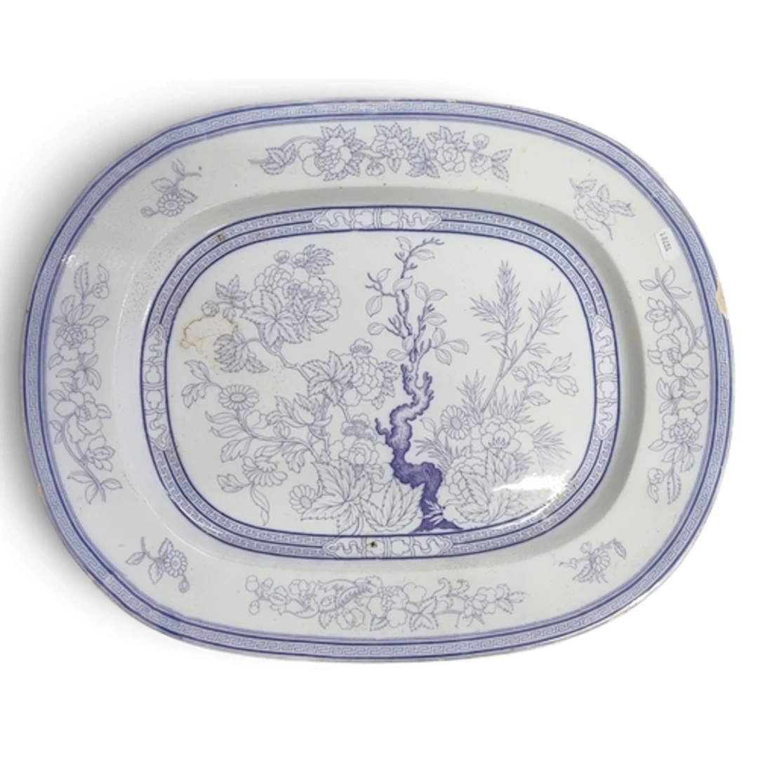 A large 19th Century Porcelain Charger, along with an extrem...