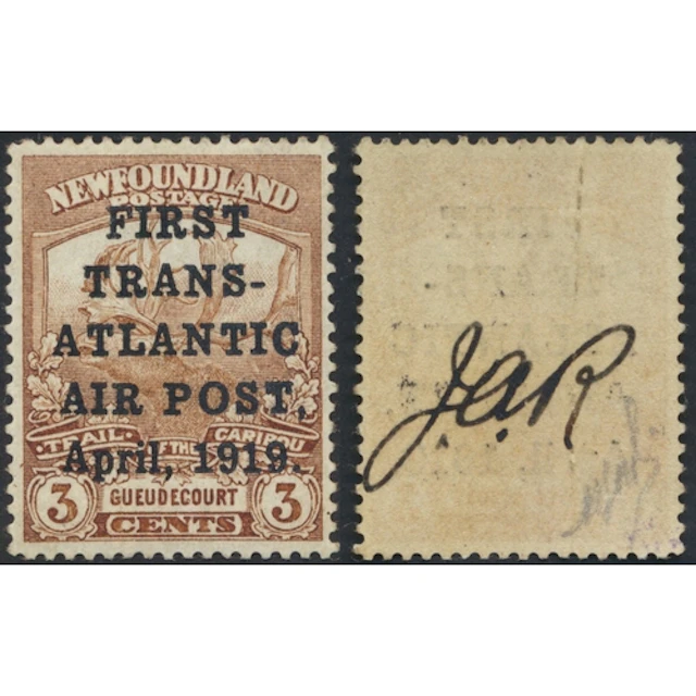 Newfoundland. 1919 Air 3c brown ovptd 'First Trans-Atlantic ...