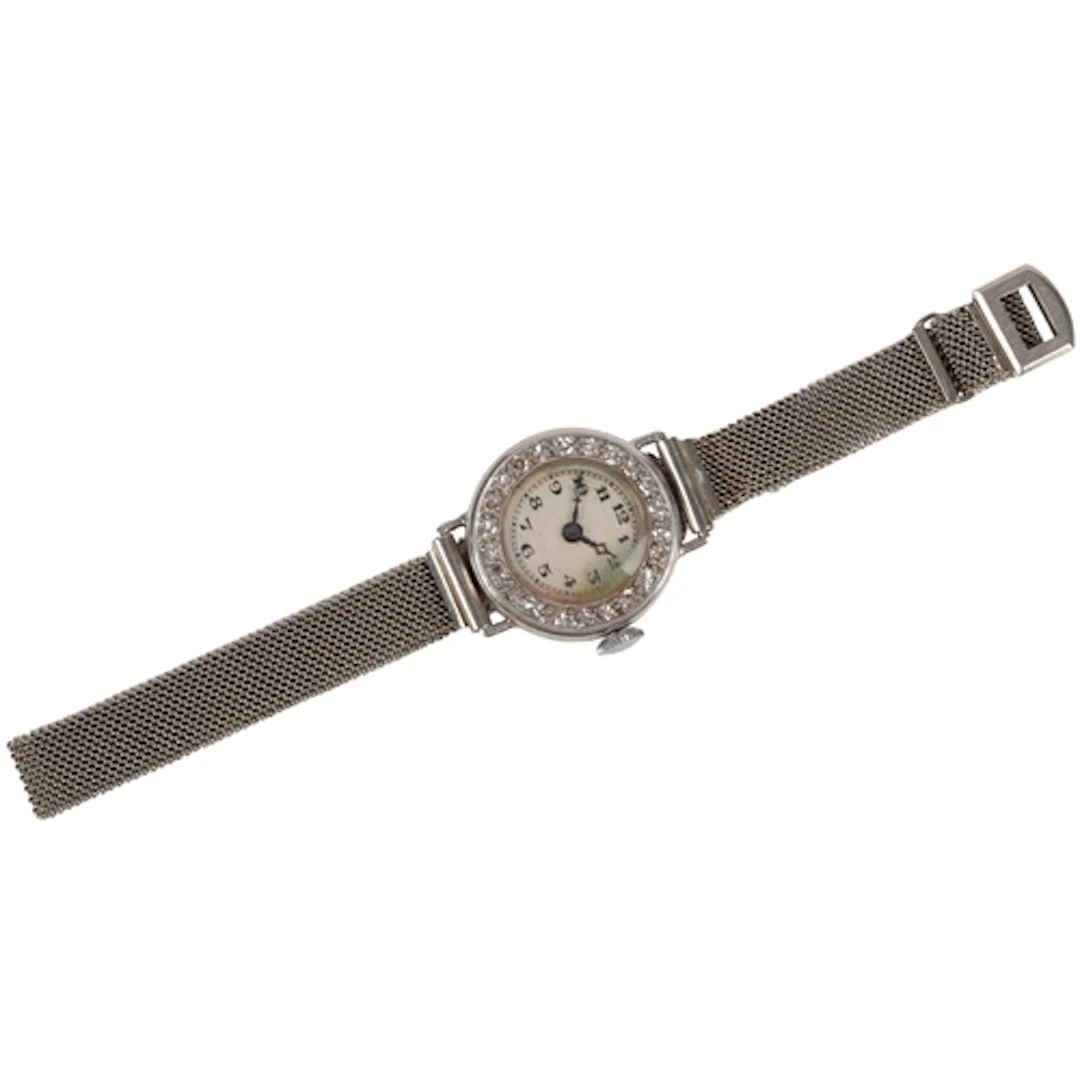 A lady's Art Deco diamond wristwatch, 1920s, the circular wh...