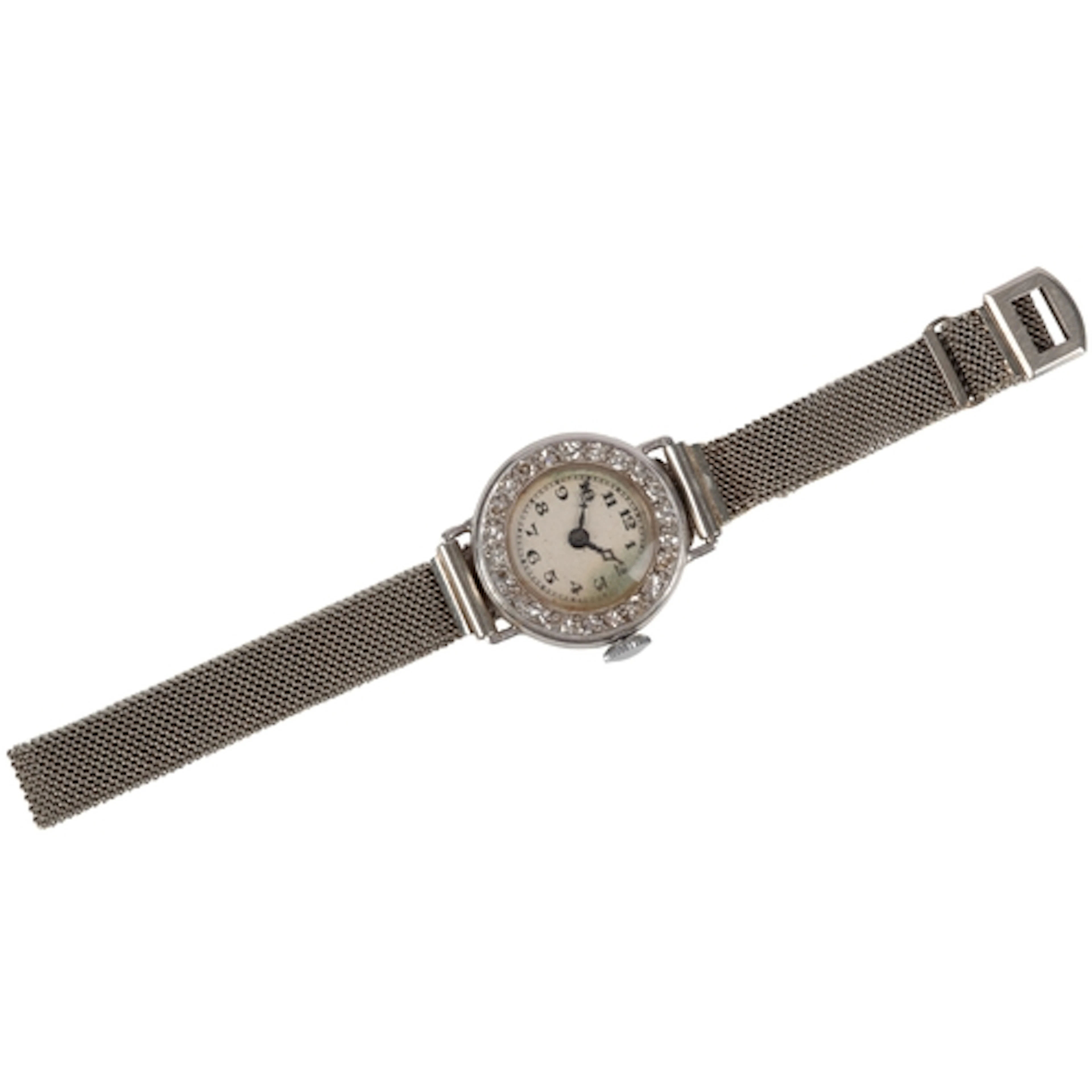 A lady's Art Deco diamond wristwatch, 1920s, the circular wh...