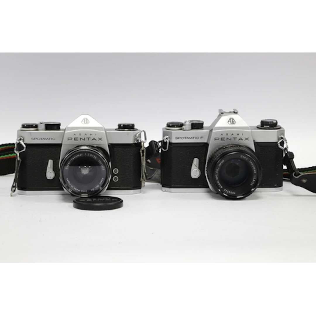 Asahi Pentax Spotmatic SP 35mm SLR Film Camera with attached...