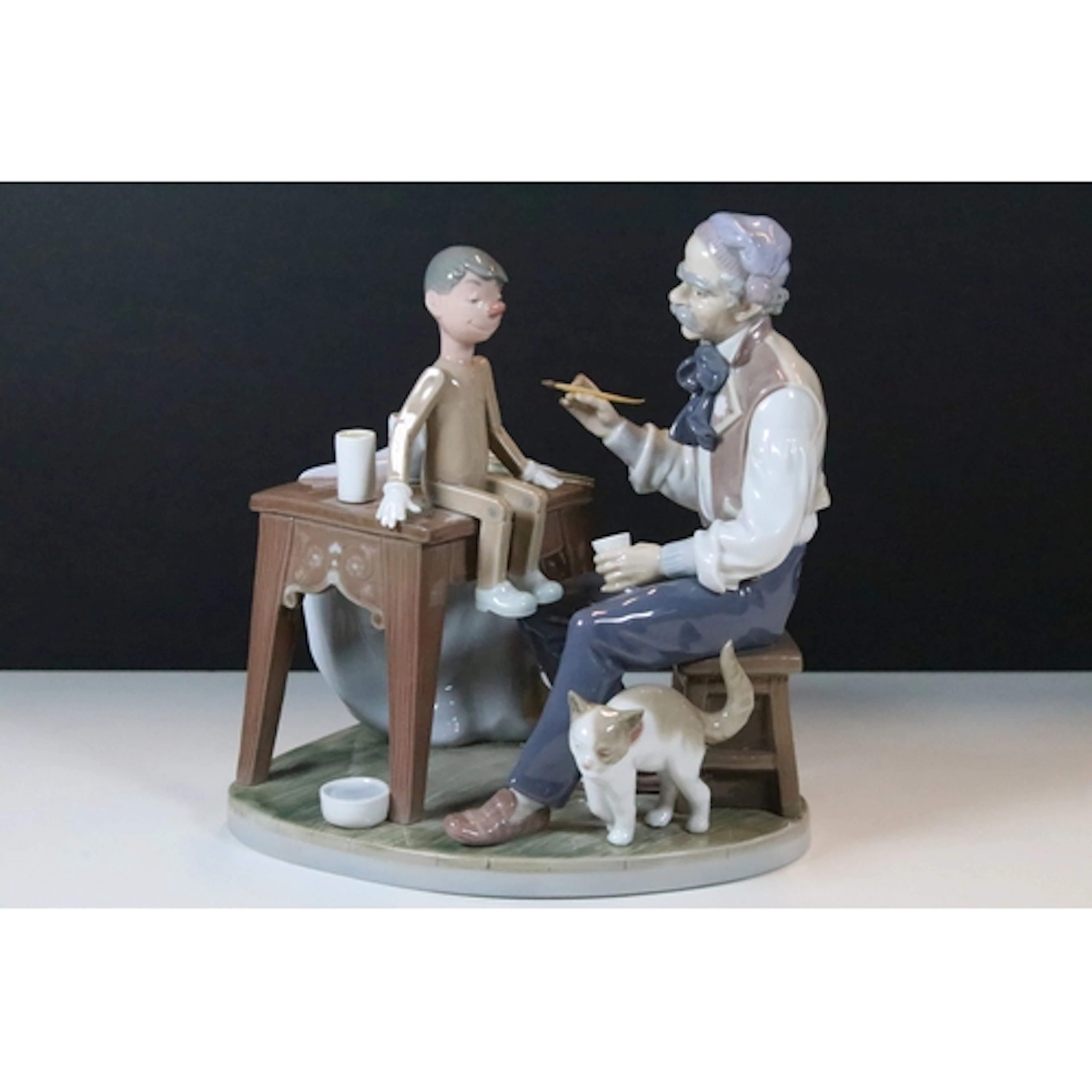 Lladro figural group #5396 'The Puppet Painter', marked to t...