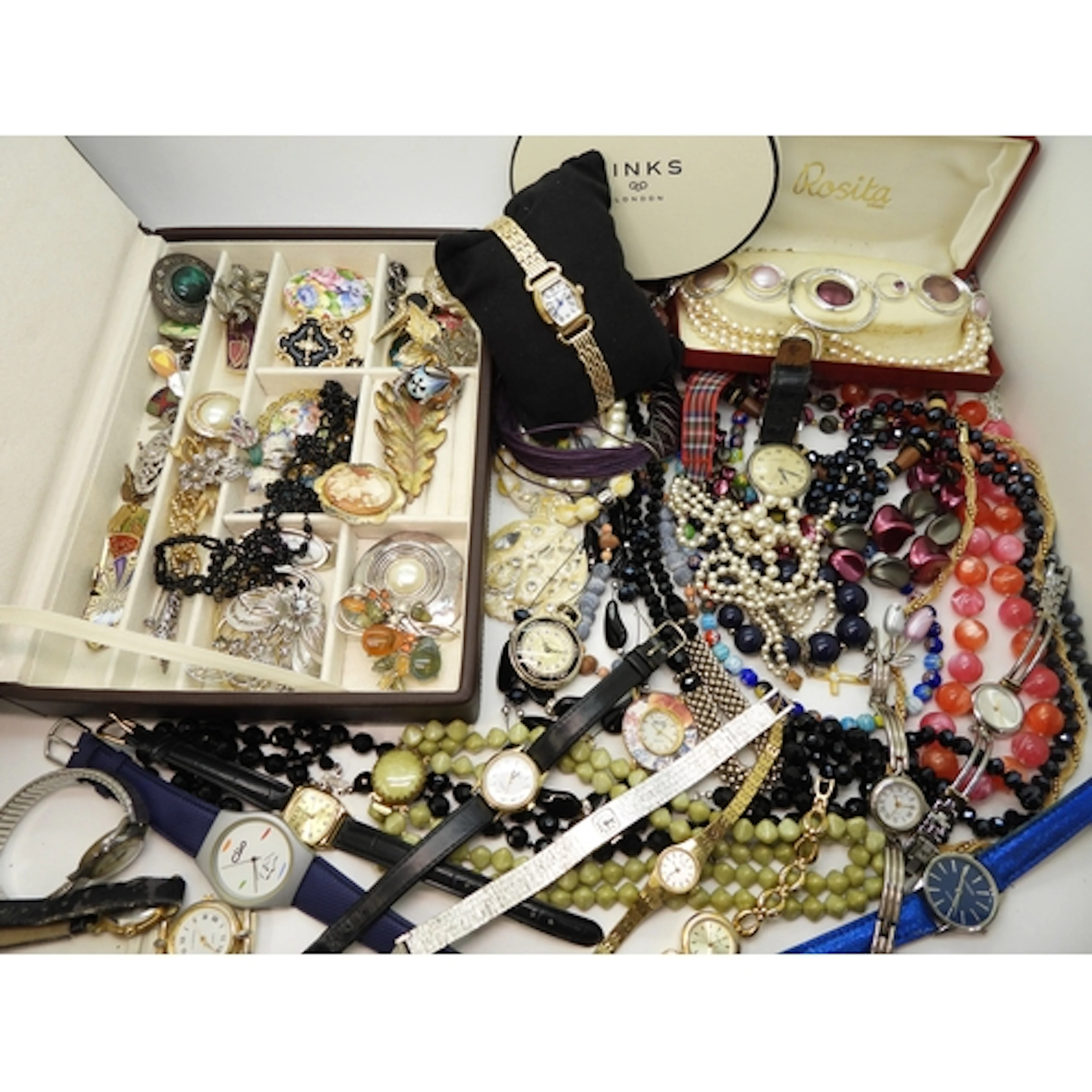 A gold plated Links Of London, watch, further watches by Zen...