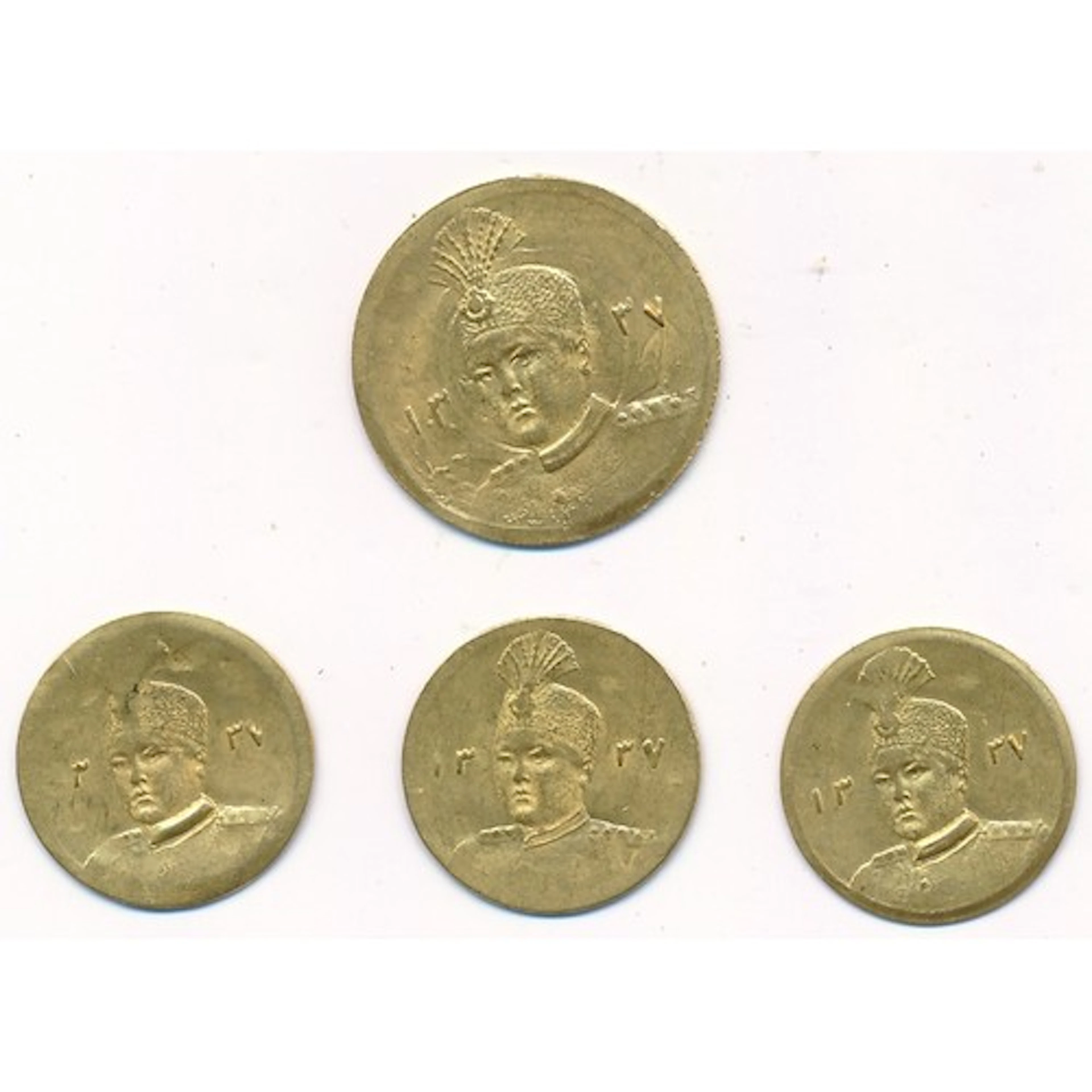 Iran gold coins with half toman etc (4)