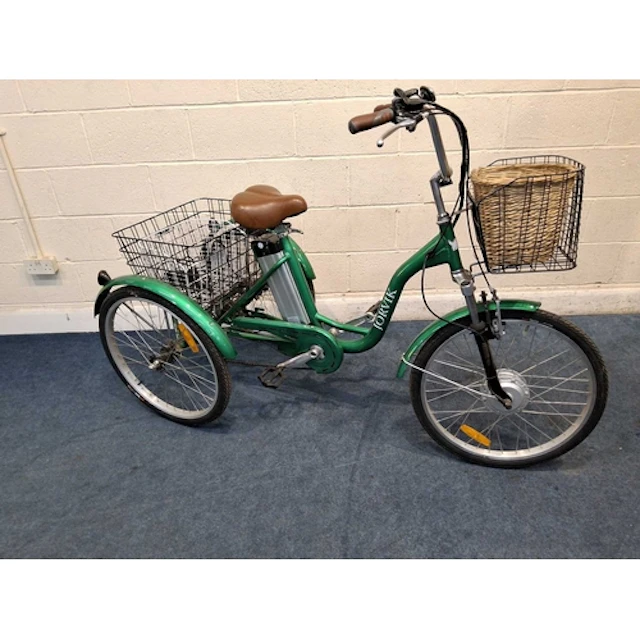 A JORVIK ELECTRIC POWER ASSISTED TRICYCLE with charger, key,...