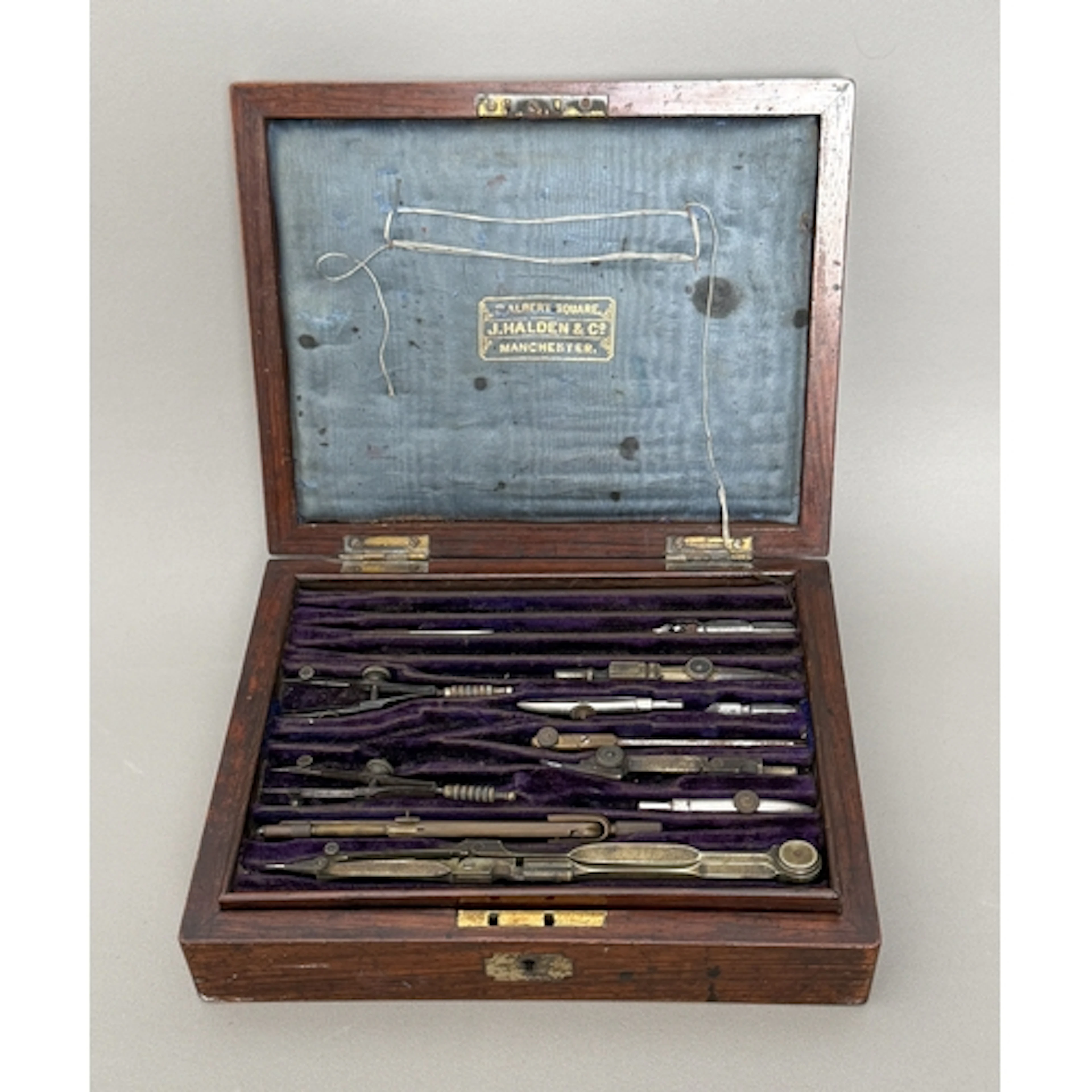 A late 19th century draughtsman's set - J. Halden & Co (Manc...