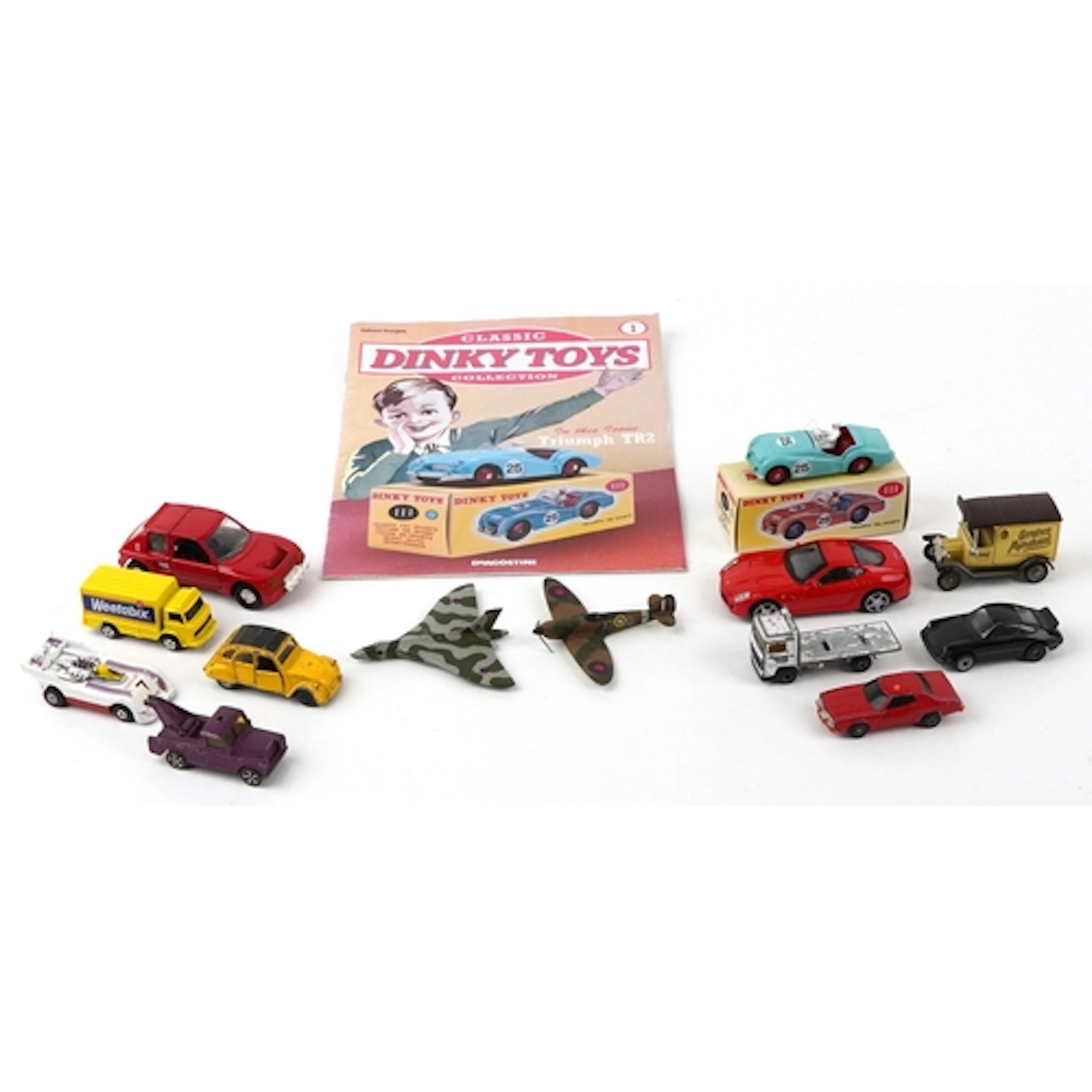 Collection of vintage and later diecast vehicles including C...