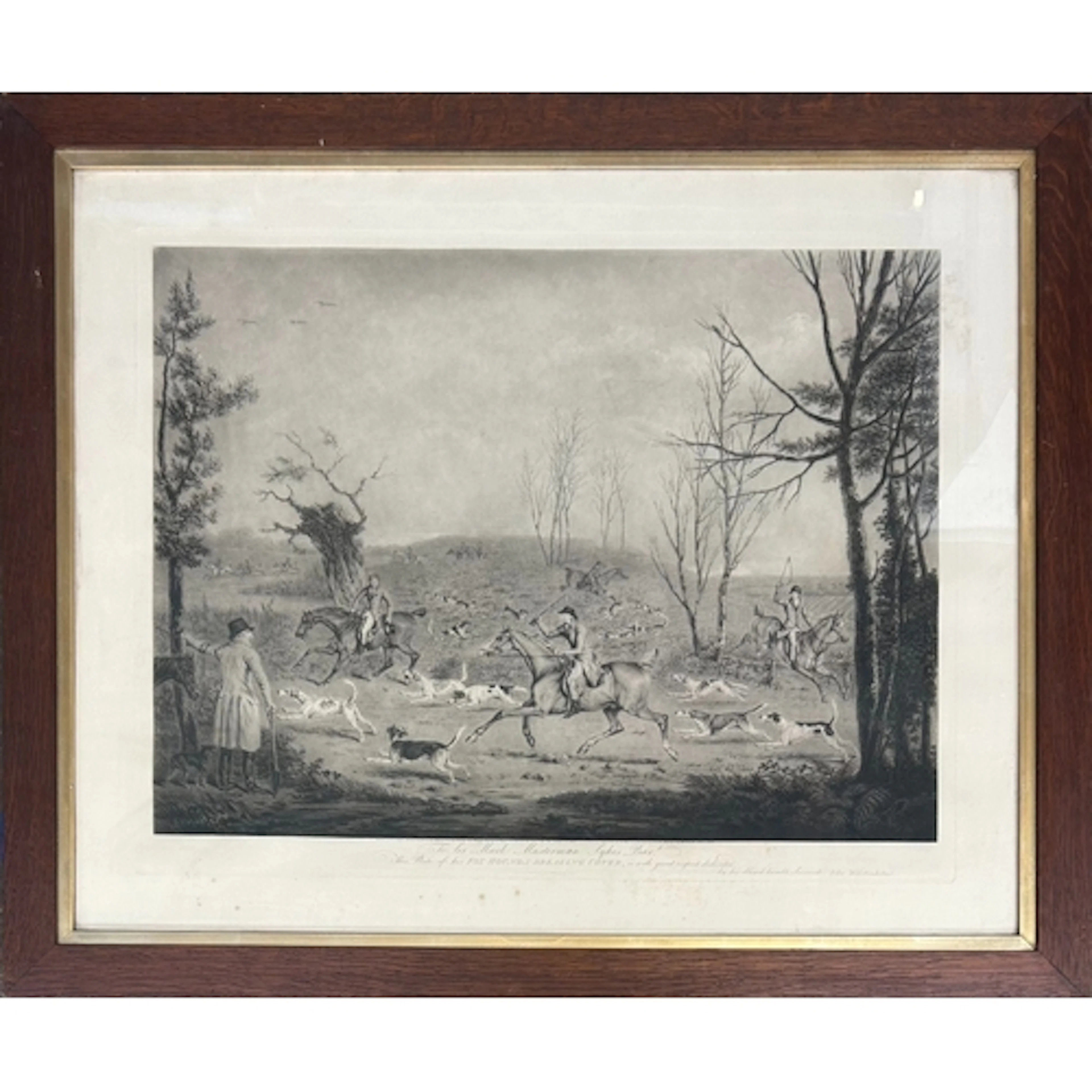 H B Chalon engraved by W Ward ,'Fox Hounds Breaking Cover' p...