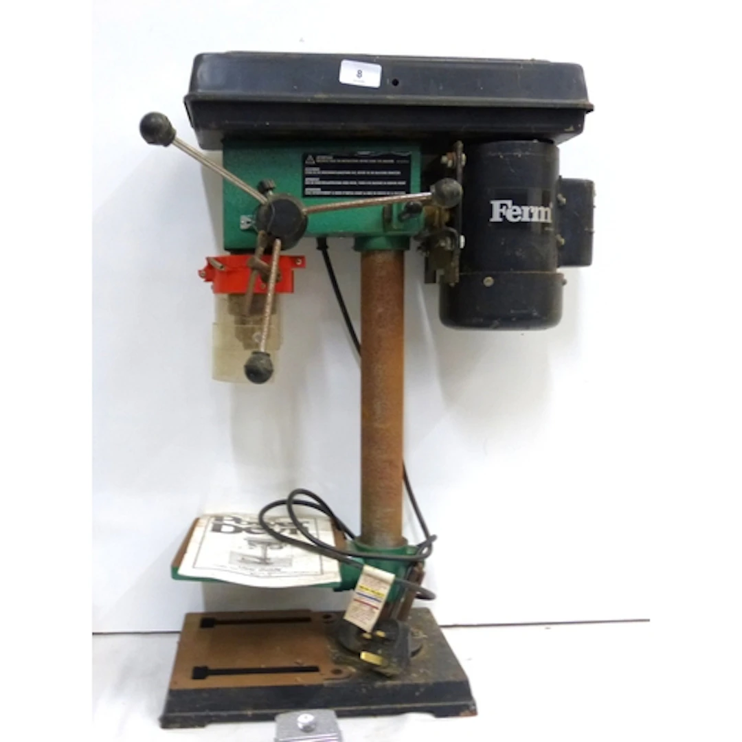 Modern small farm bench pillar drill.