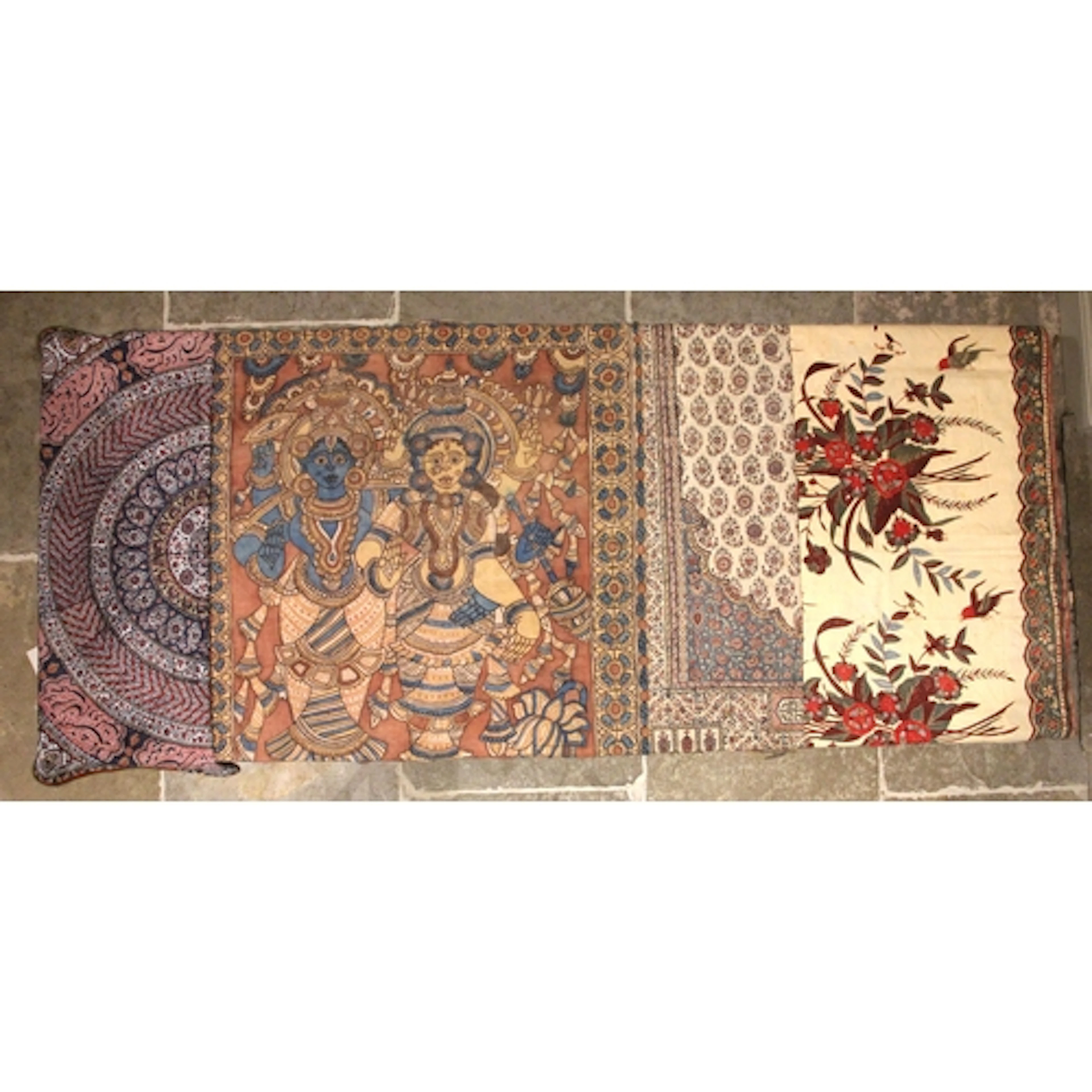 A large batik panel, Turkish 19th century, designed as a fiv...