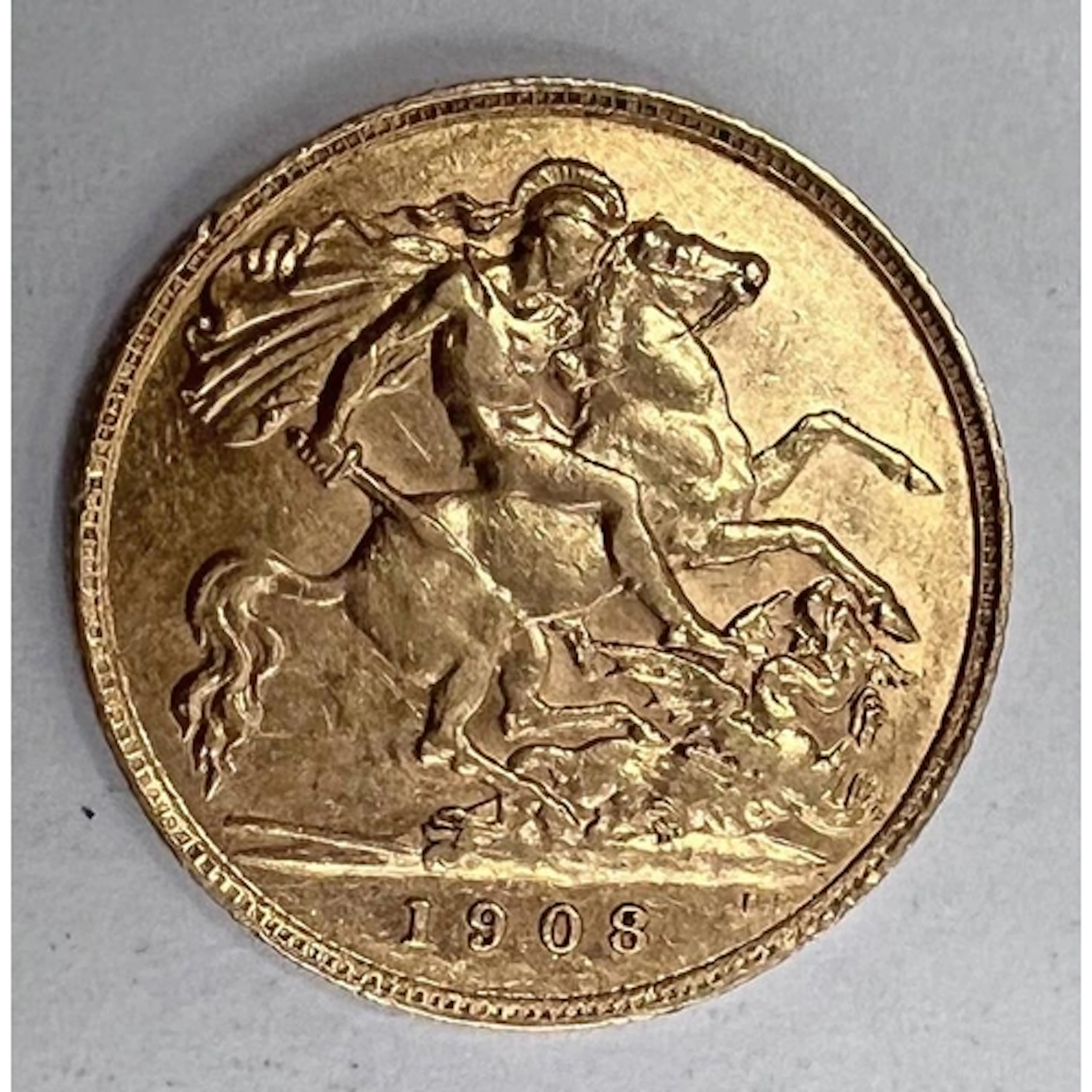 1908 EDWARD VII HALF SOVEREIGN