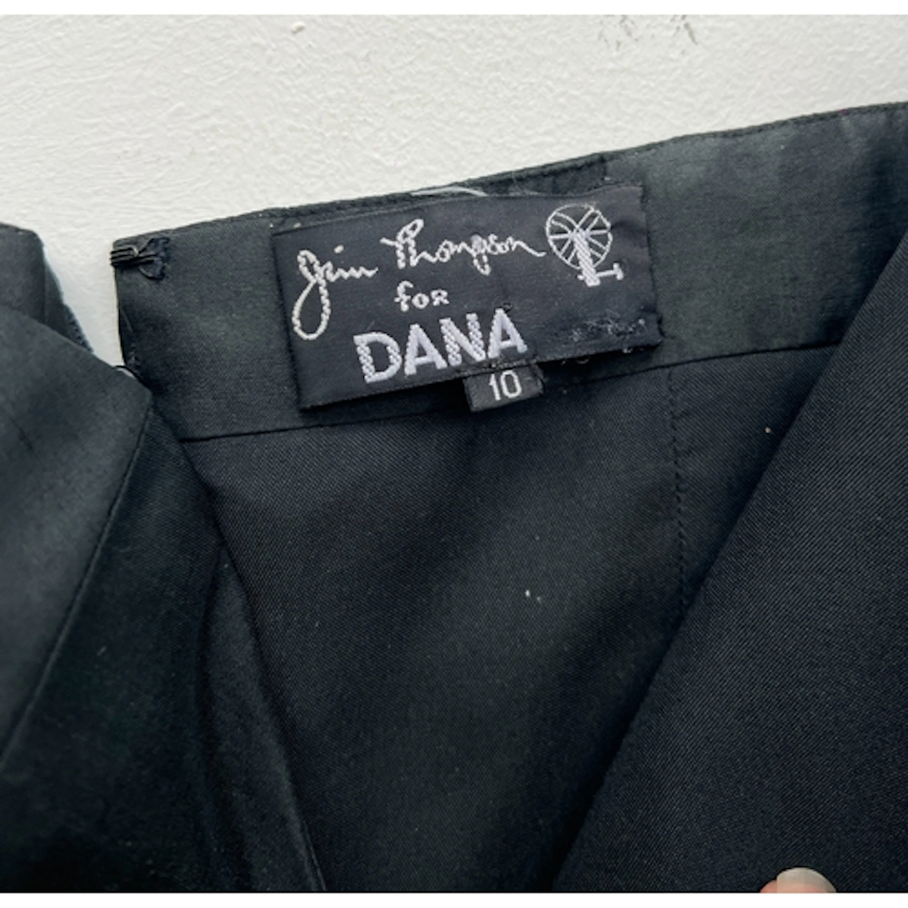 A Jim Thompson for Dana purple and black silk dress, size 10
