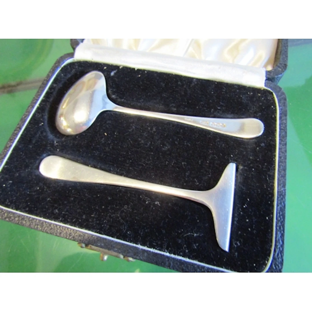 Silver Babies Push and Spoon Contained Within Original Prese...