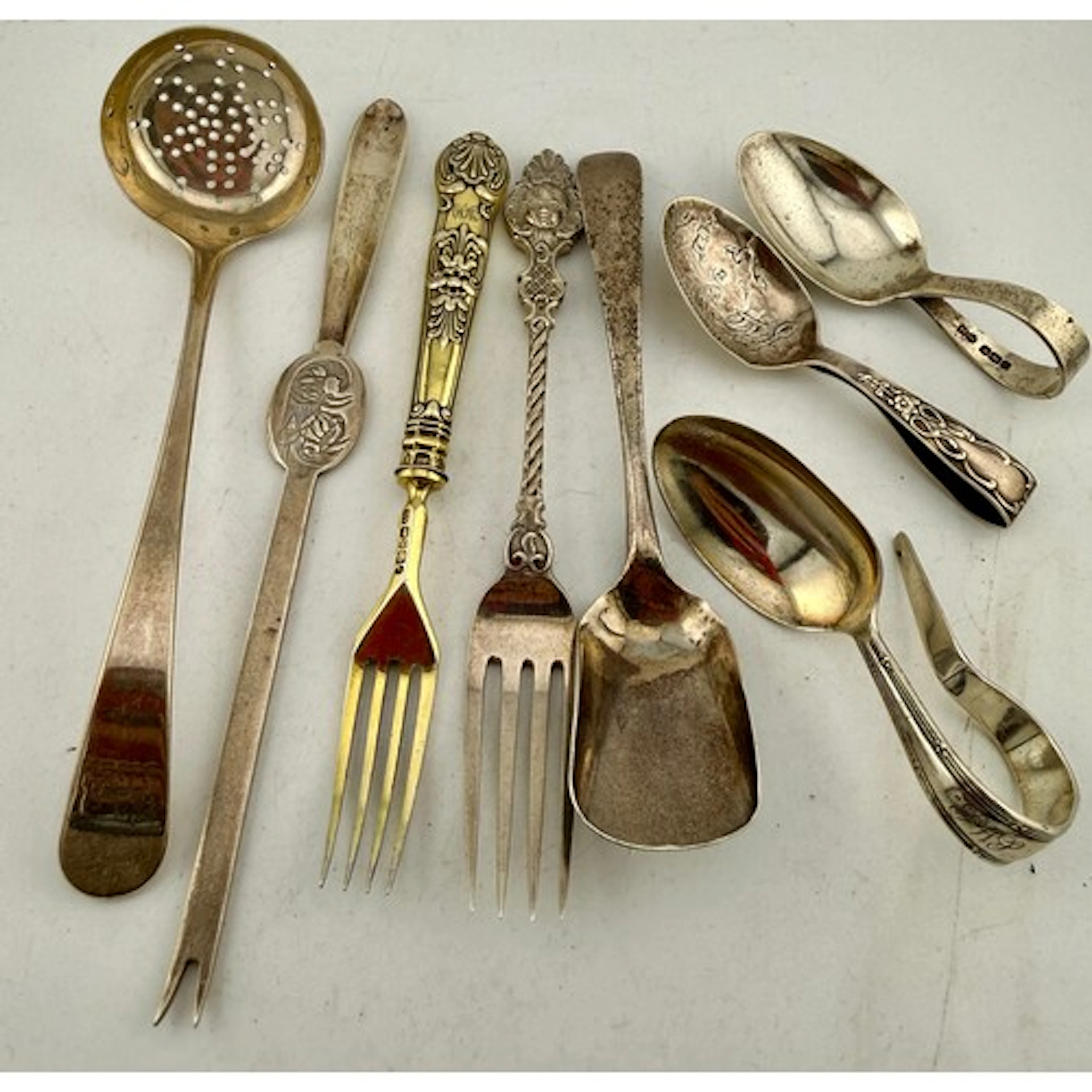 A Georgian, Victorian and later hallmarked silver to include...