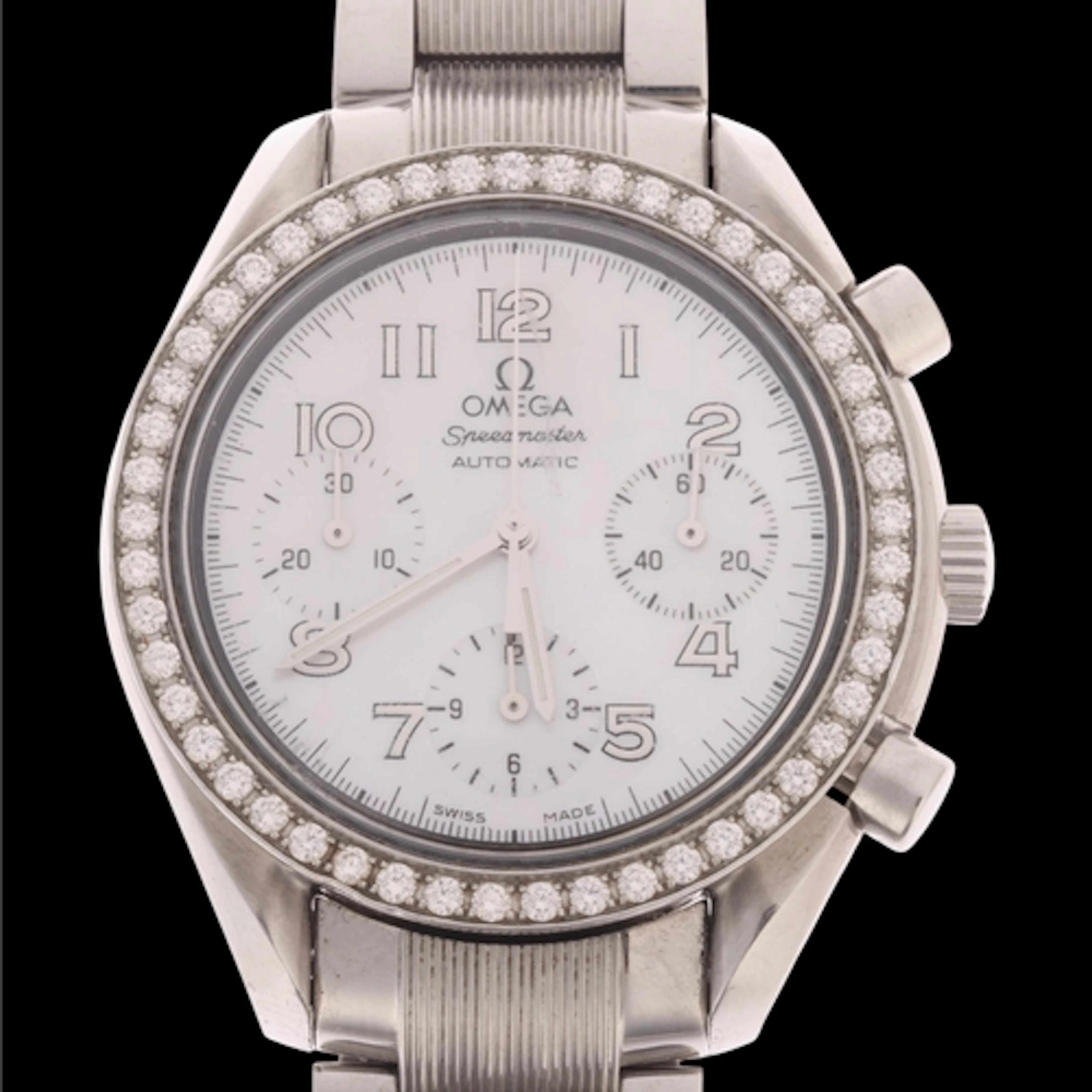 OMEGA - a stainless steel diamond Speedmaster Reduced automa...