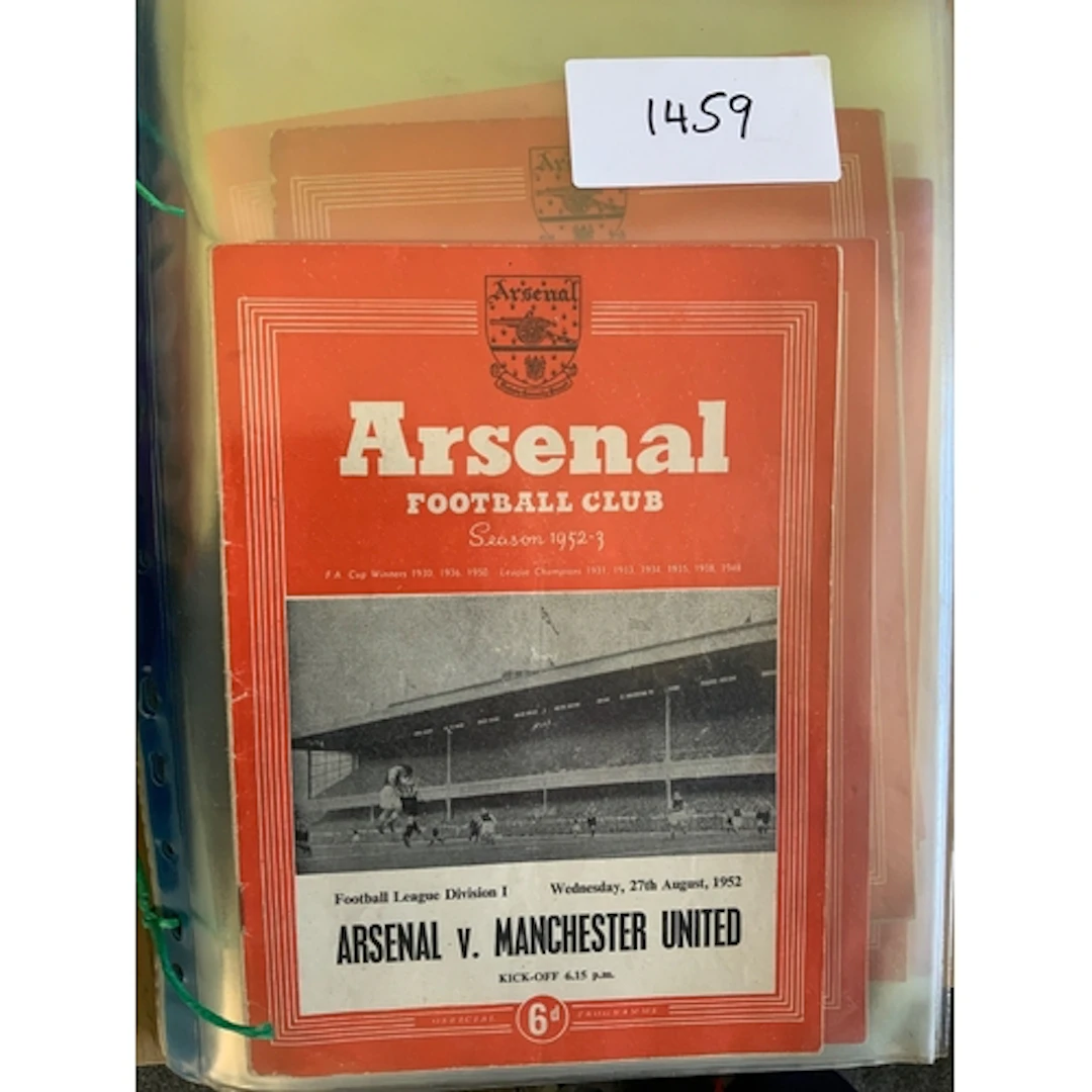 52/53 Arsenal Home Football Programmes: All 21 league matche...