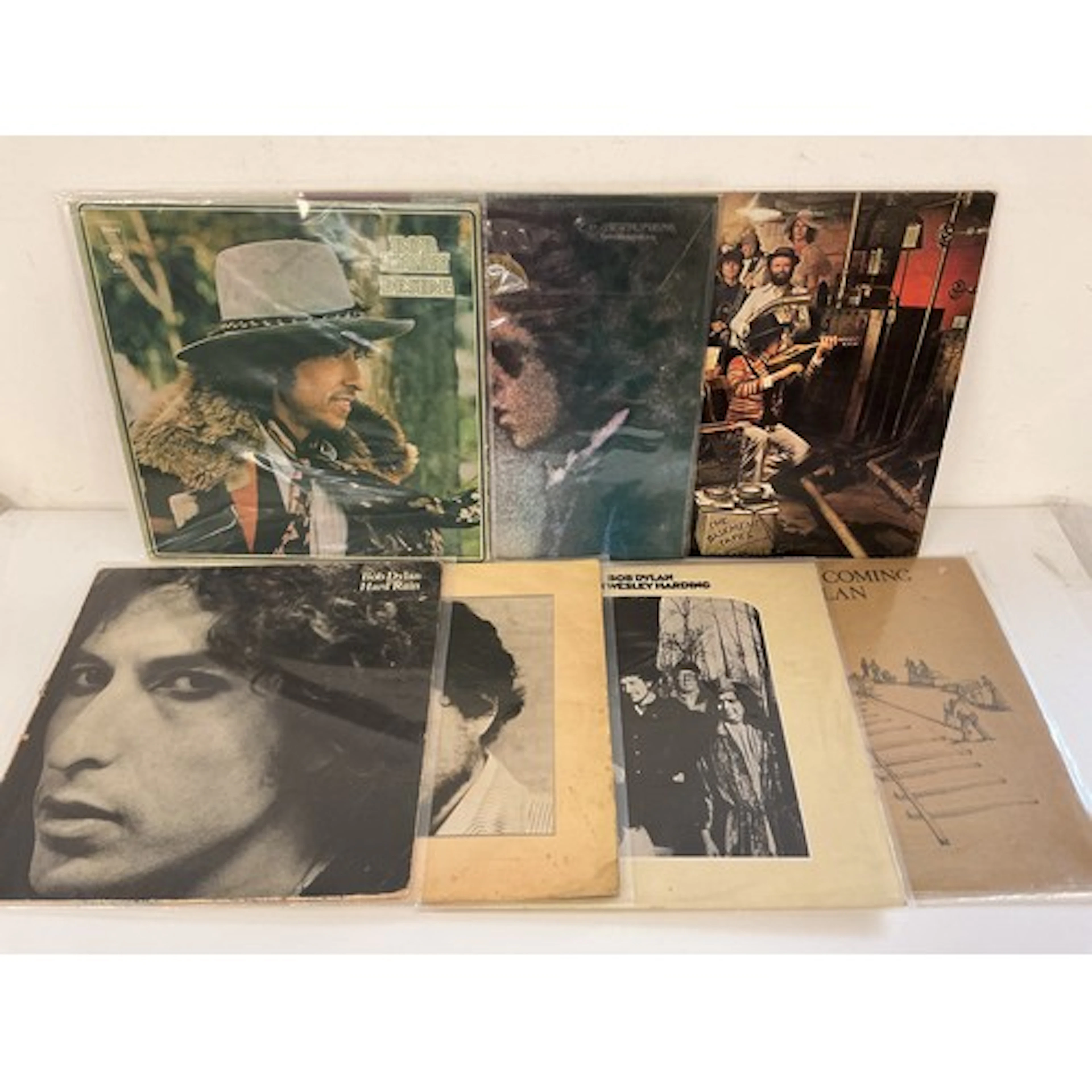 Two bags containing thirteen Bob Dylan LPs comprising Blood ...