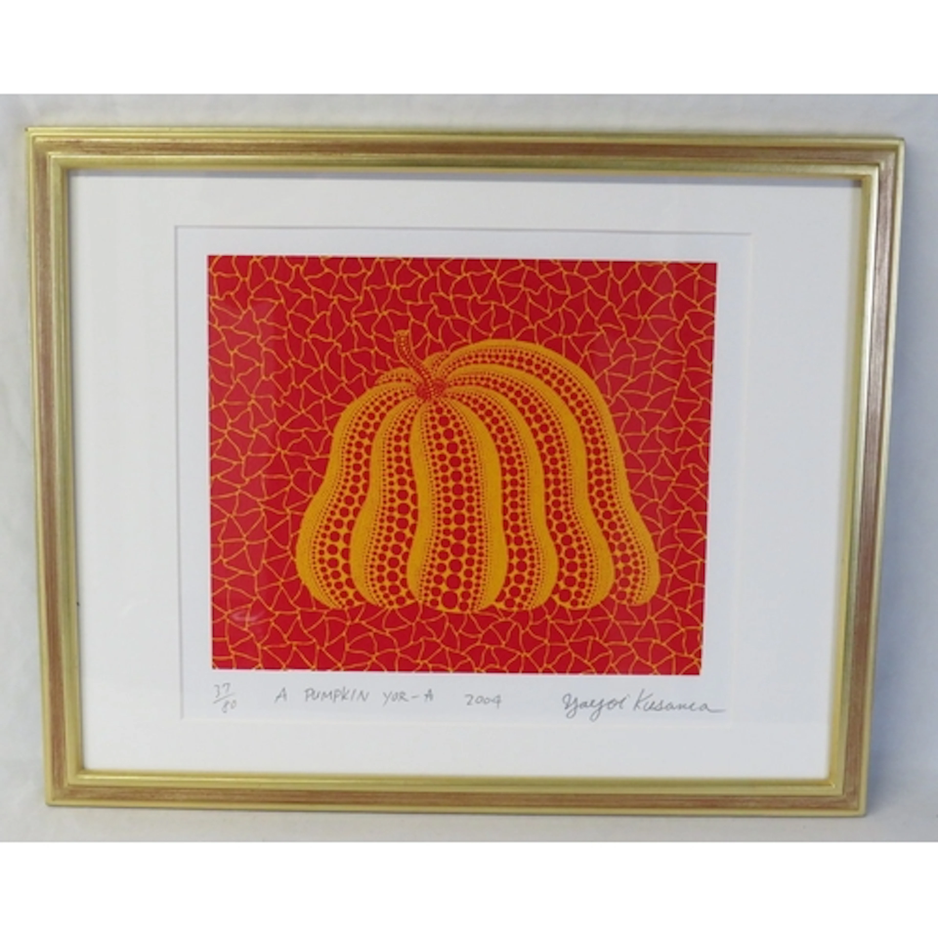 F/g Print entitled 'A Pumpkin' attributed to Yayoi Kusama ap...