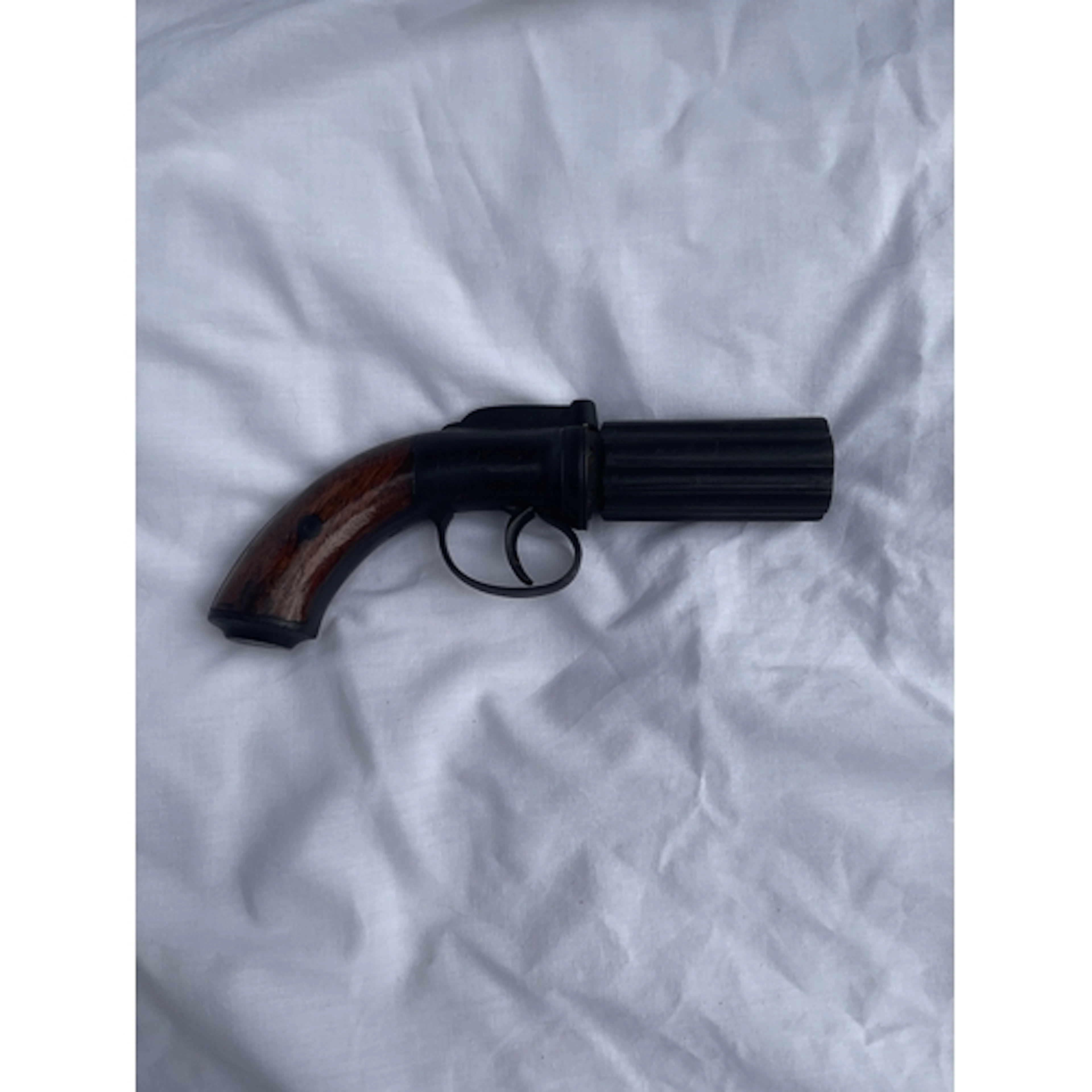 1880 six shot pepperpot percussion pistol, makers mark indis...